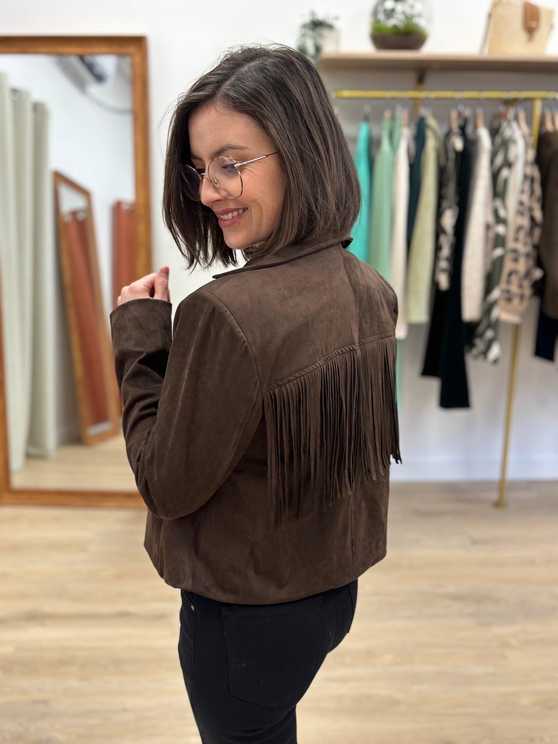 Veste en daim Doriane