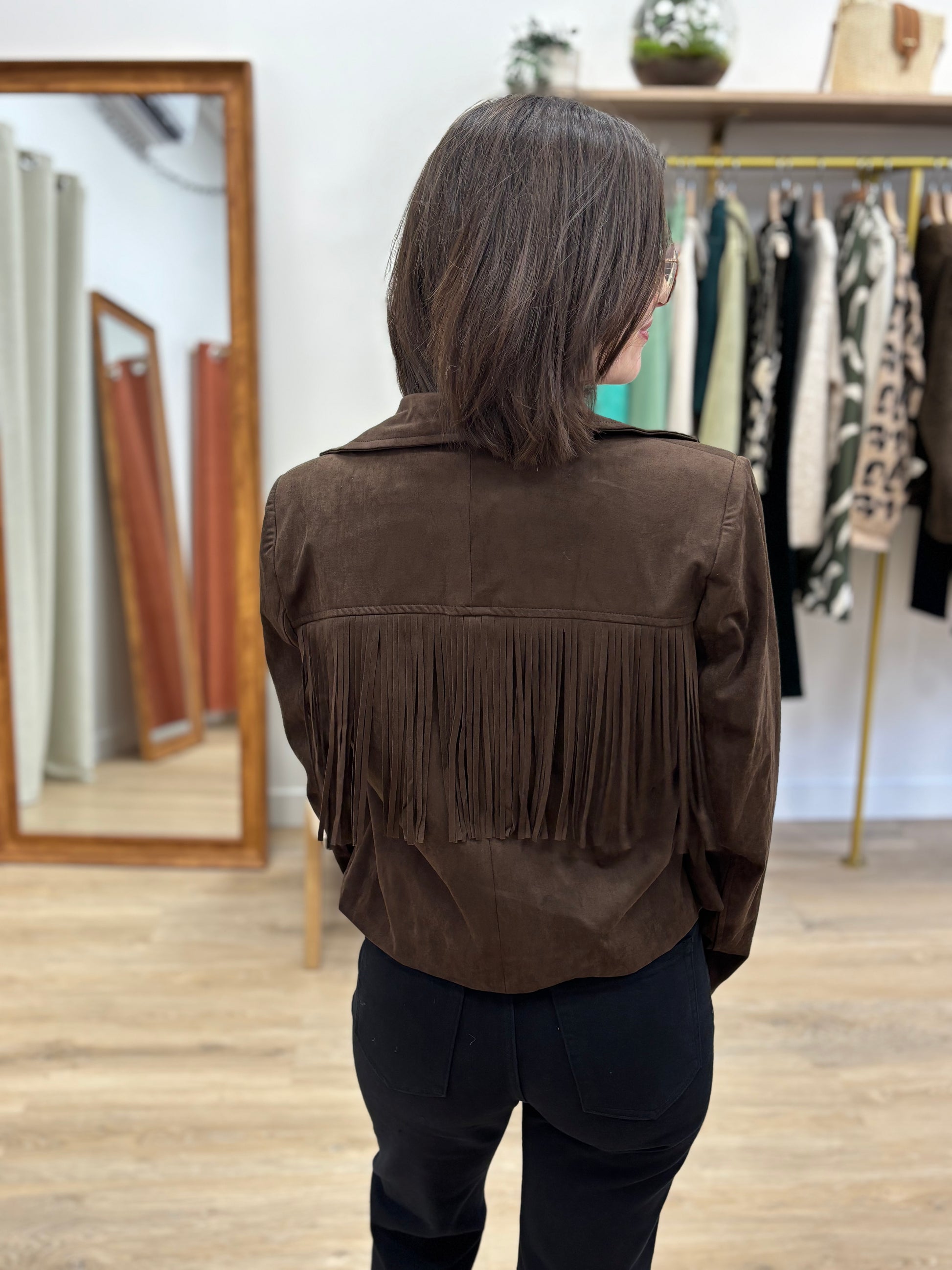 Veste en daim Doriane