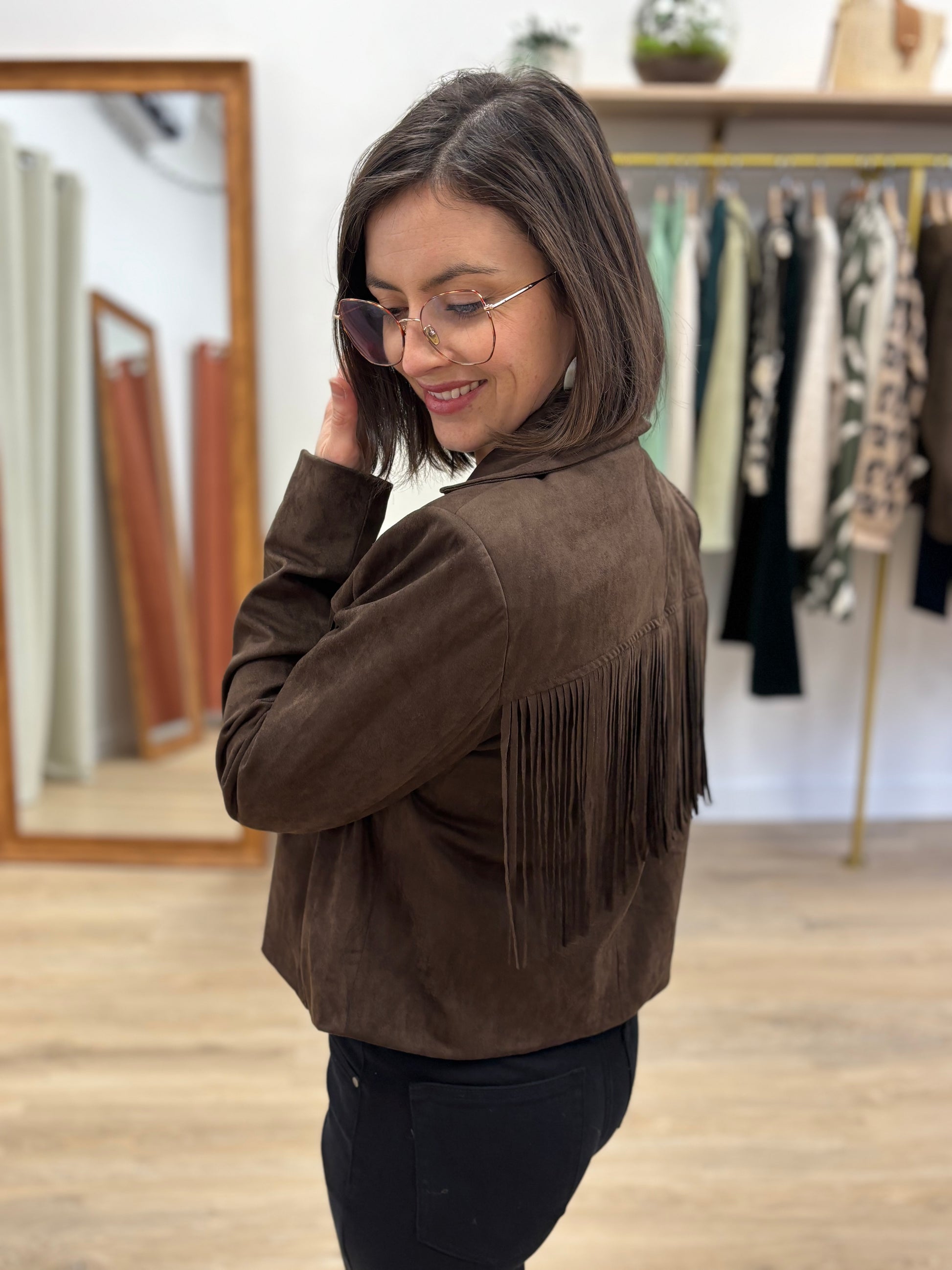 Veste en daim Doriane