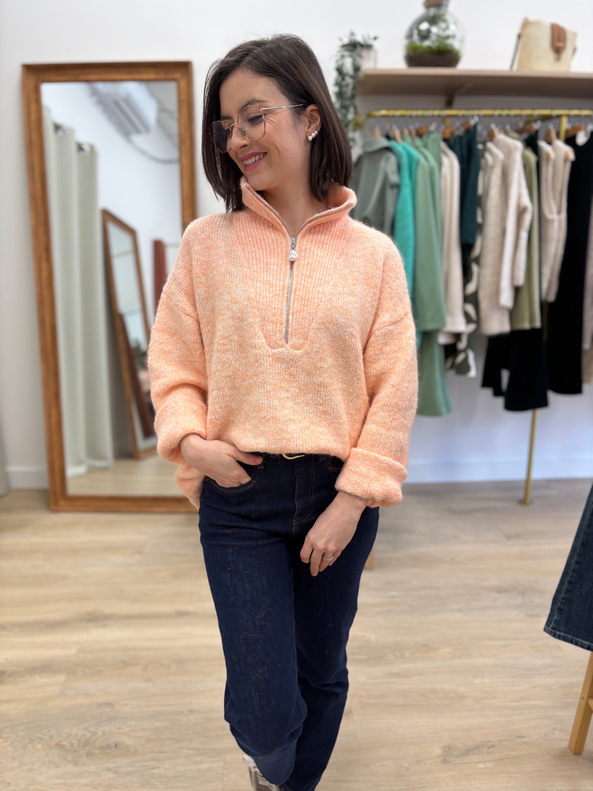 Pull Flavie orange