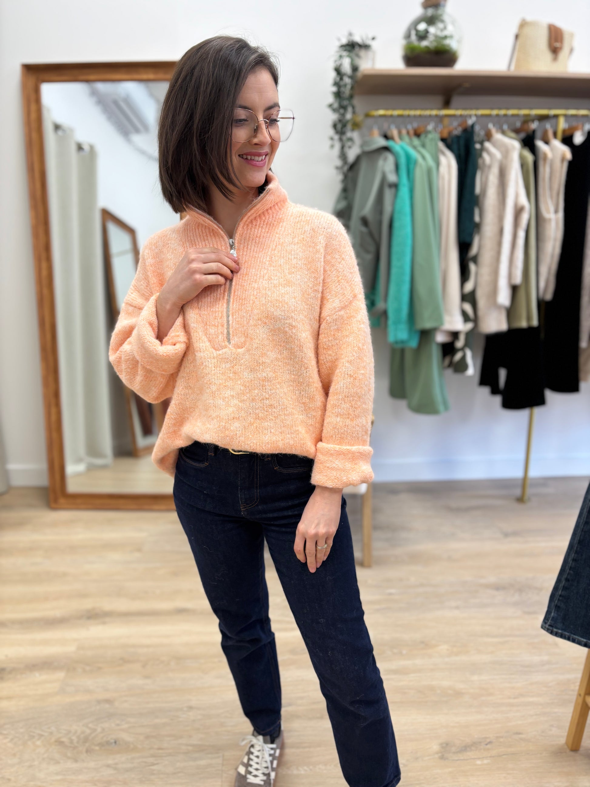 Pull Flavie orange