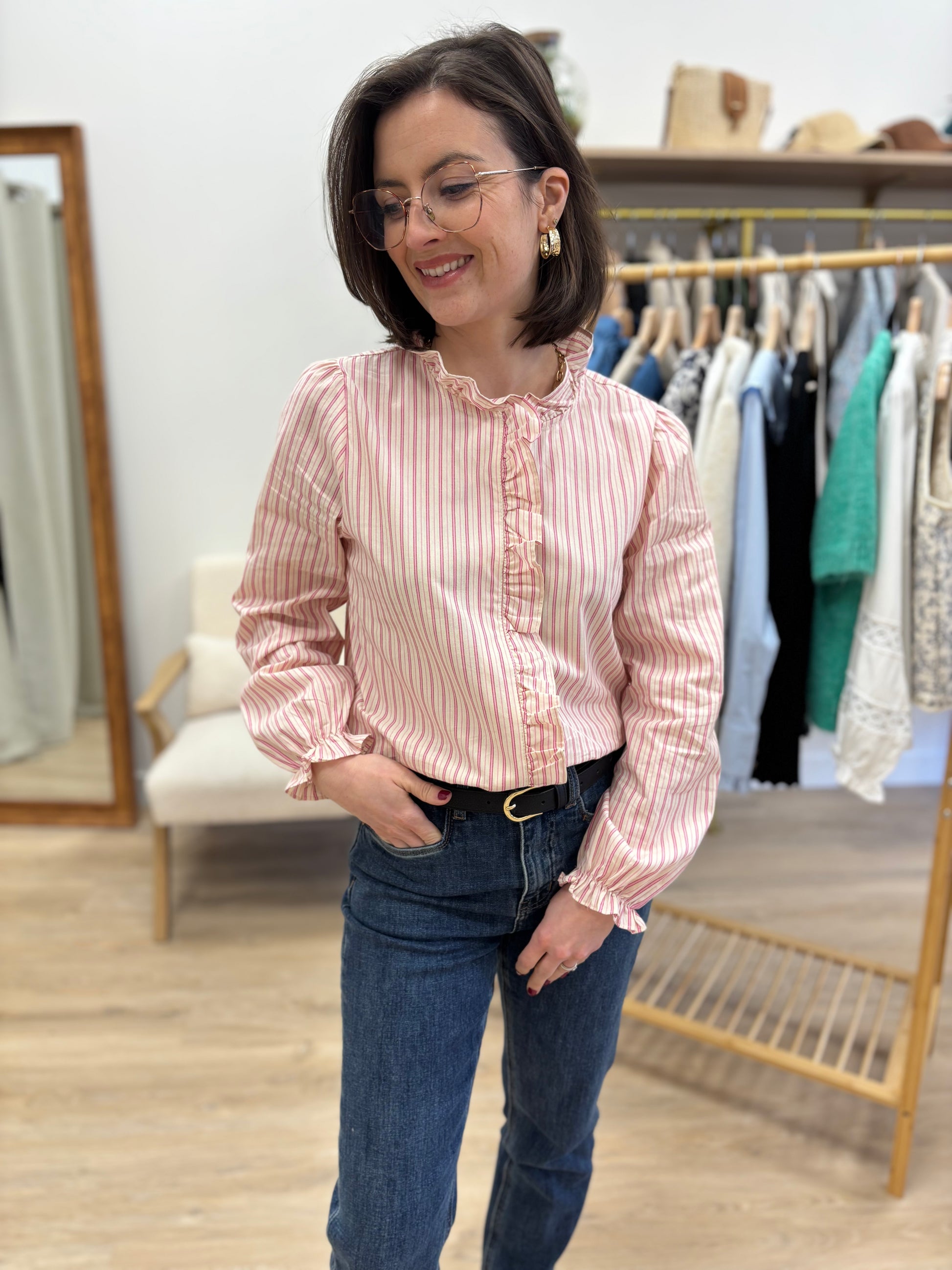 Chemise Déborah rose