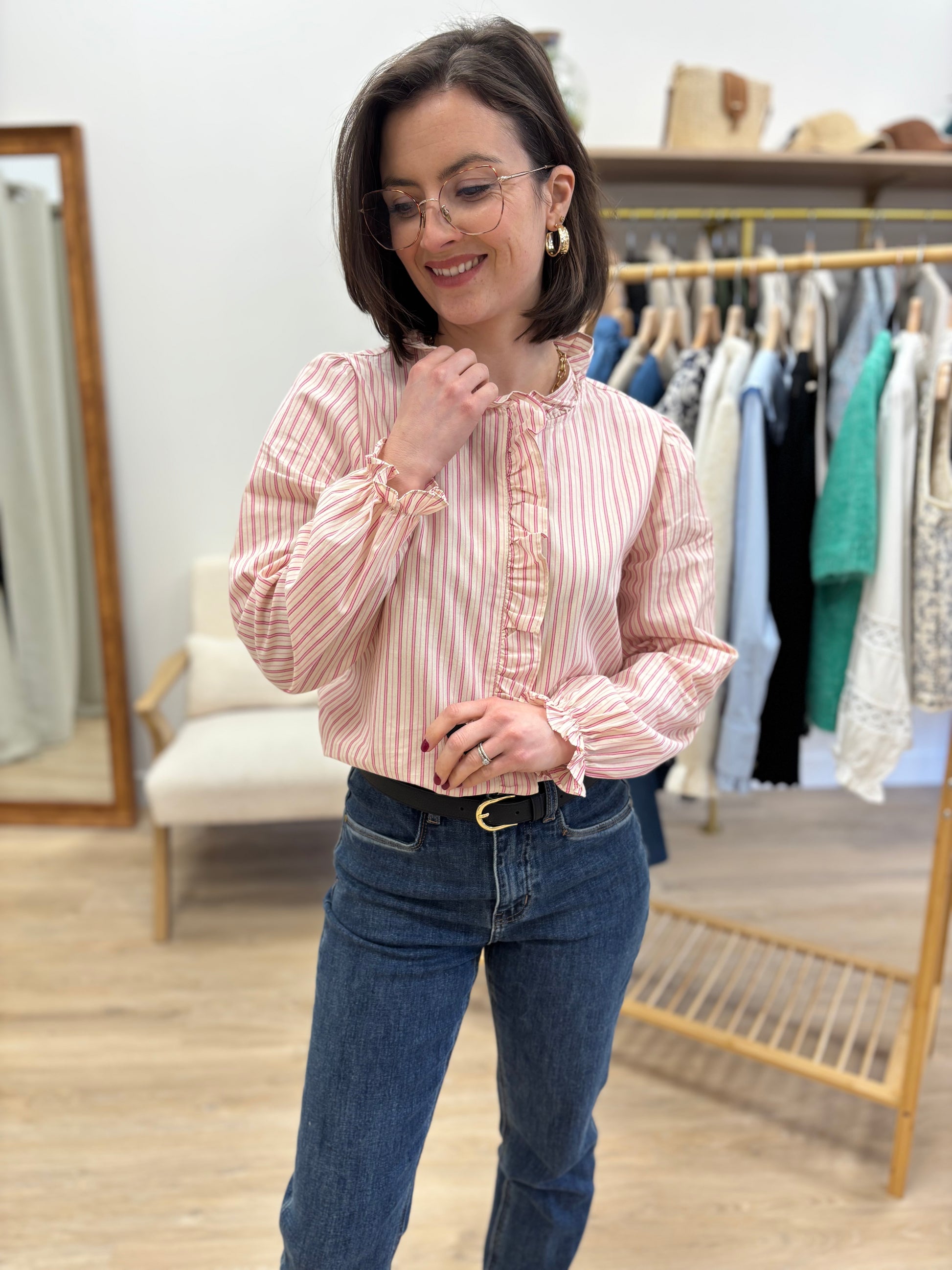 Chemise Déborah rose