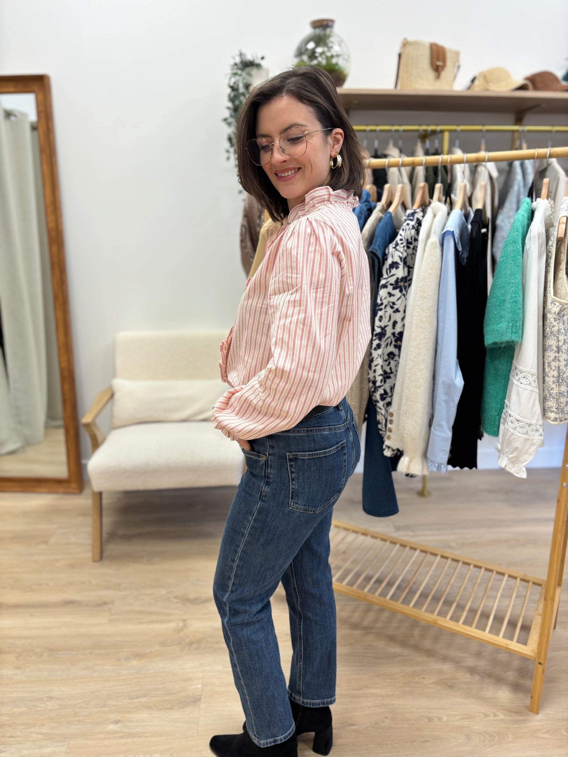 Chemise Déborah rose