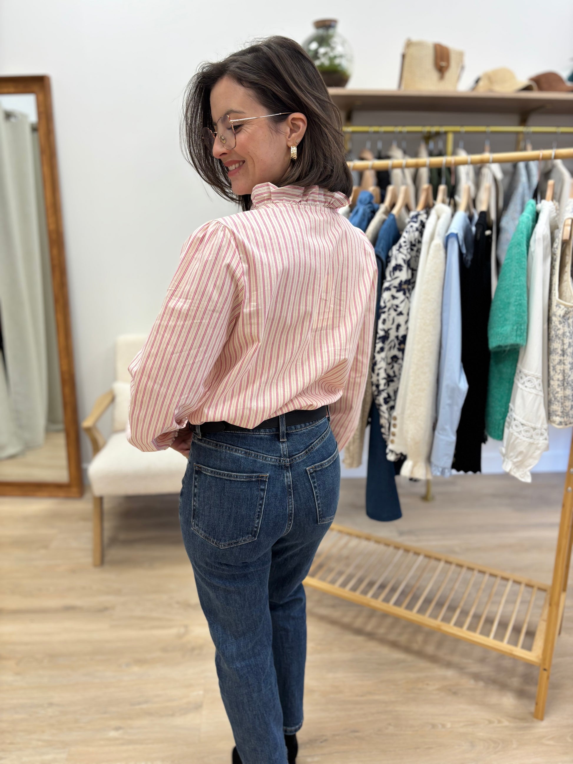 Chemise Déborah rose