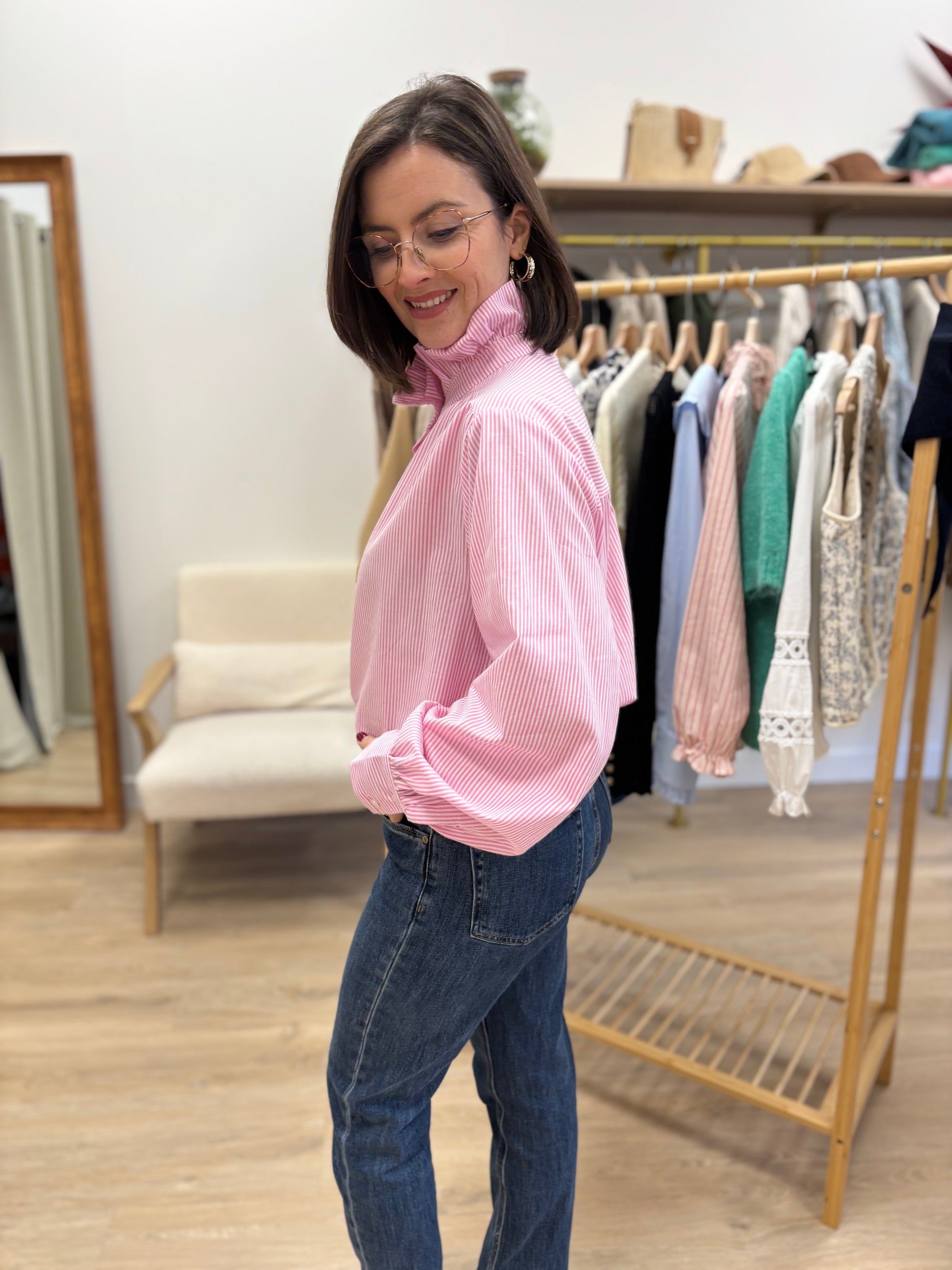 Chemise Johanna rose