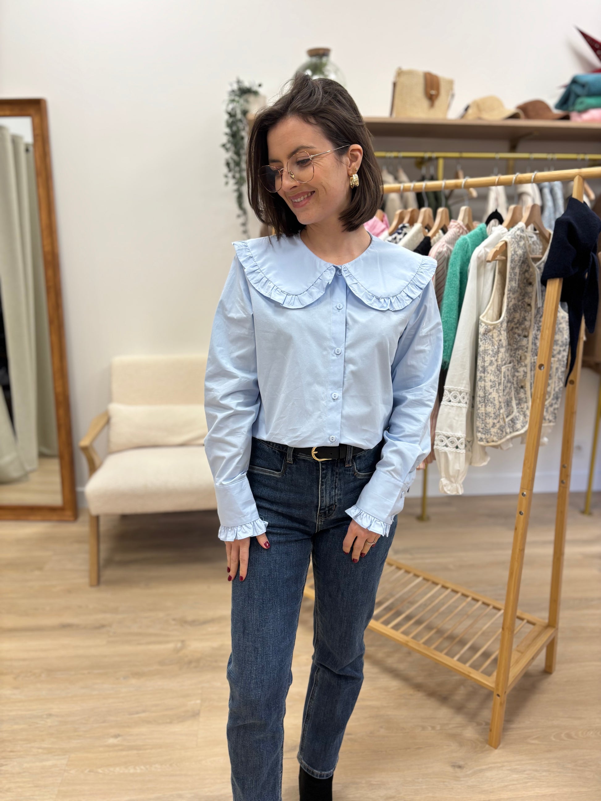 Chemise Ariane bleue