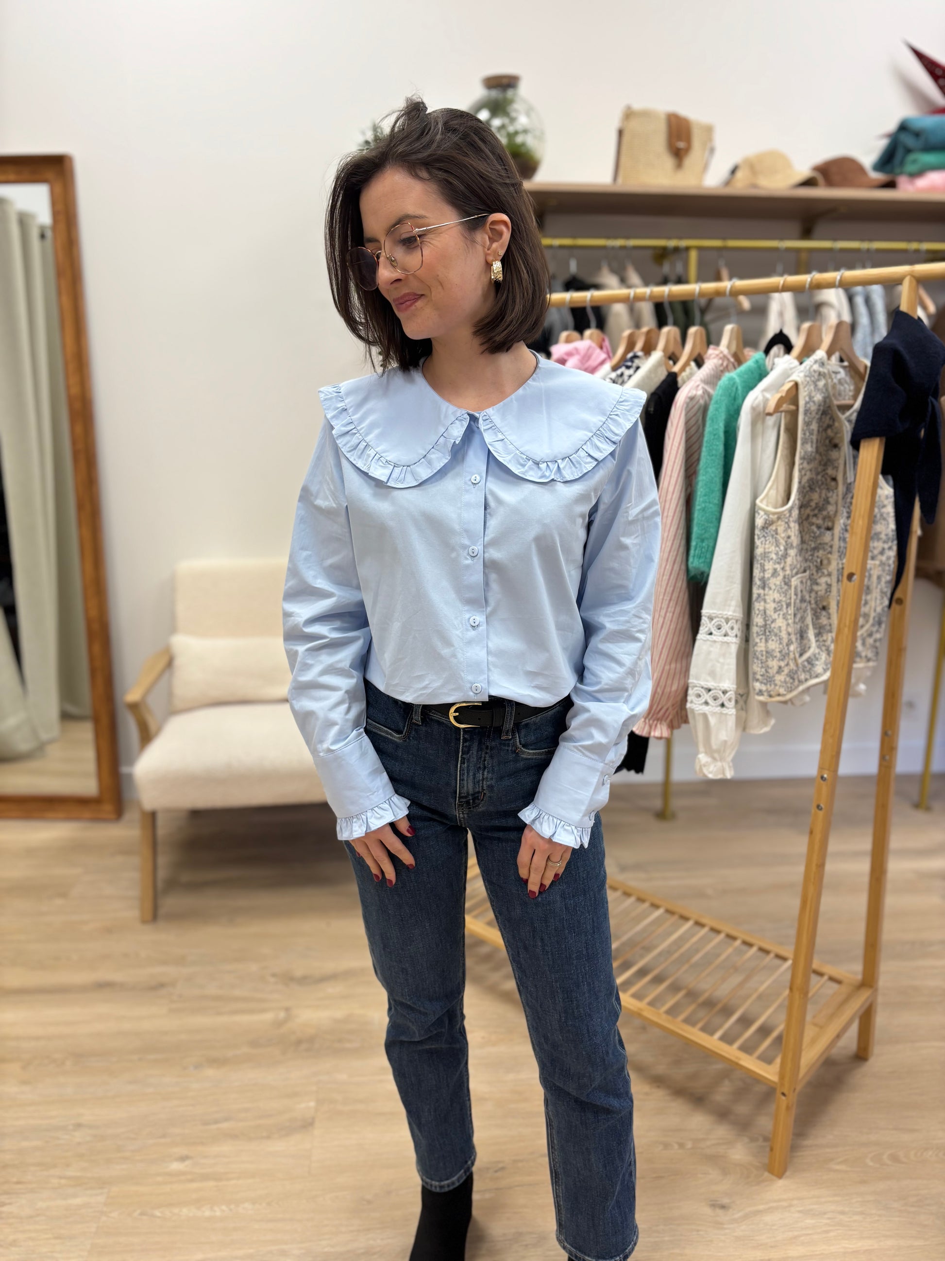 Chemise Ariane bleue