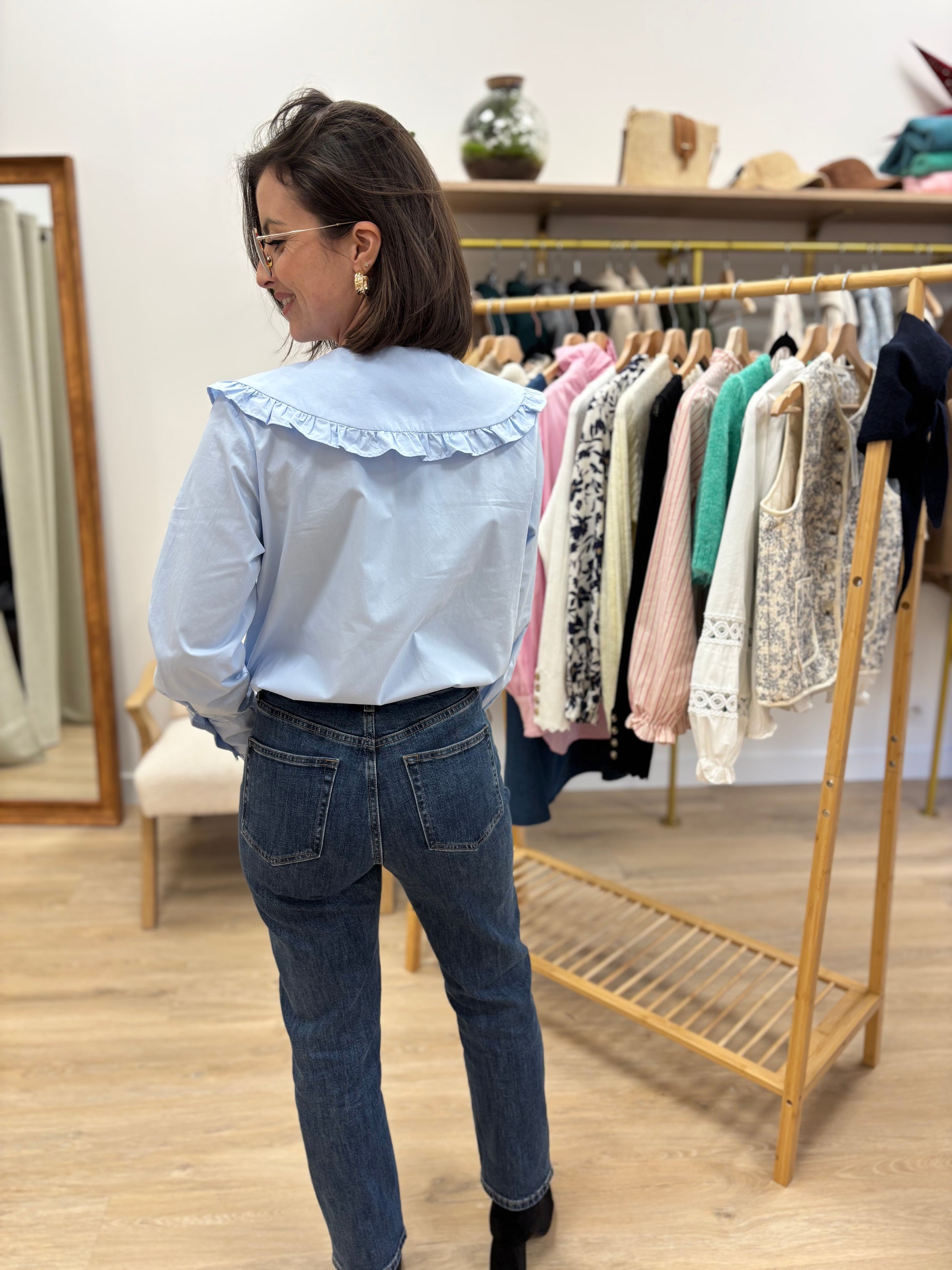 Chemise Ariane bleue