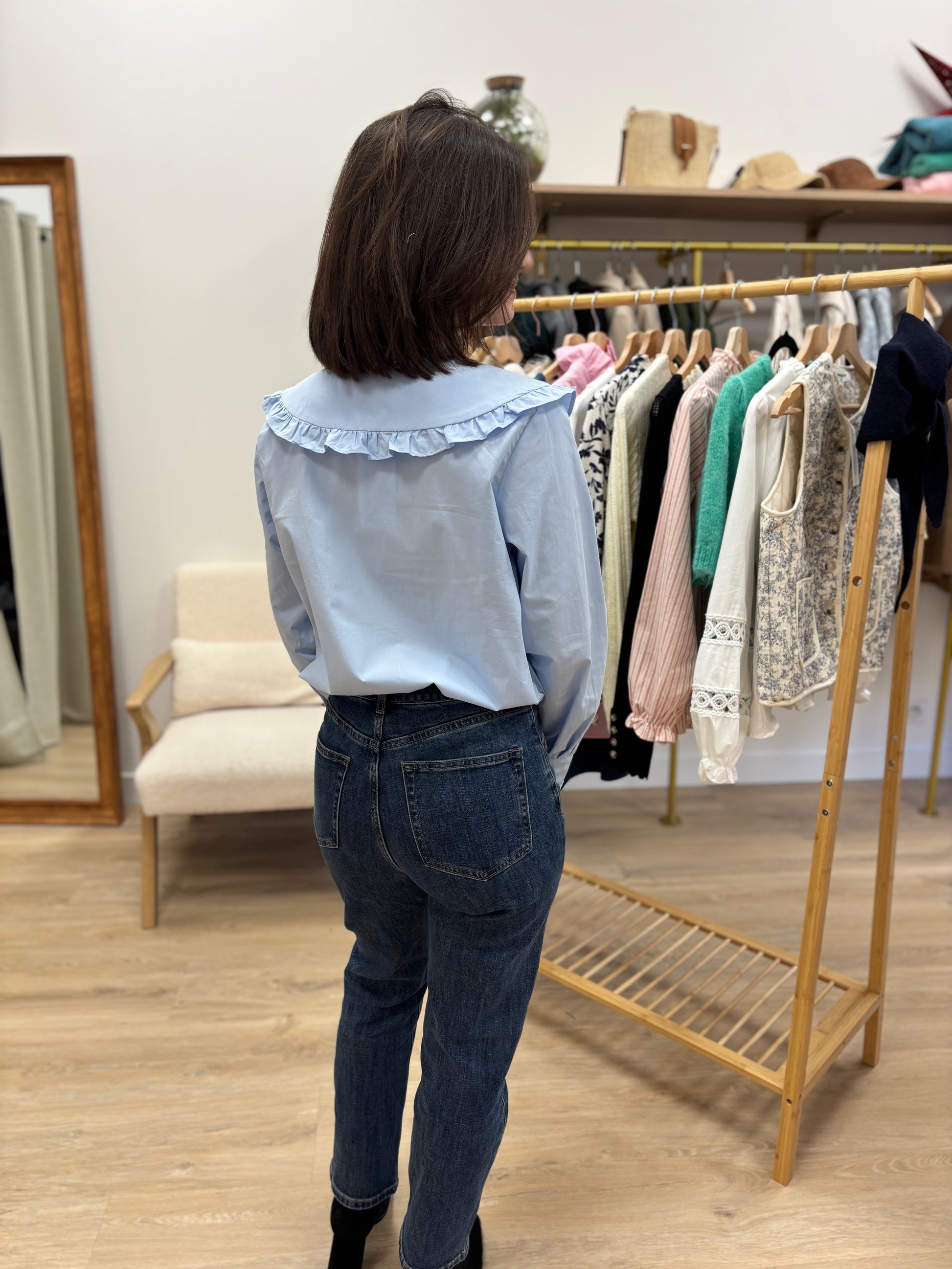 Chemise Ariane bleue