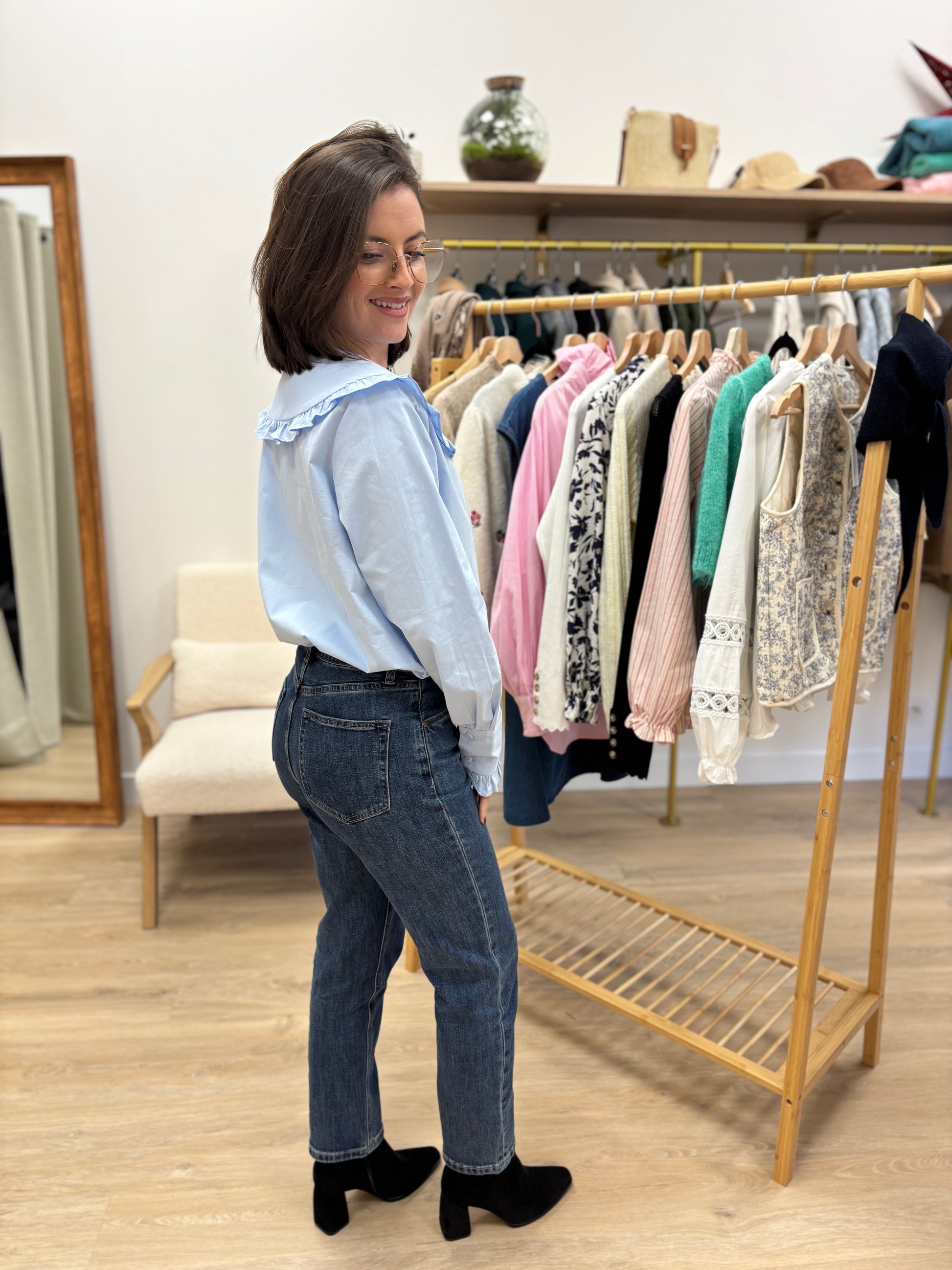 Chemise Ariane bleue