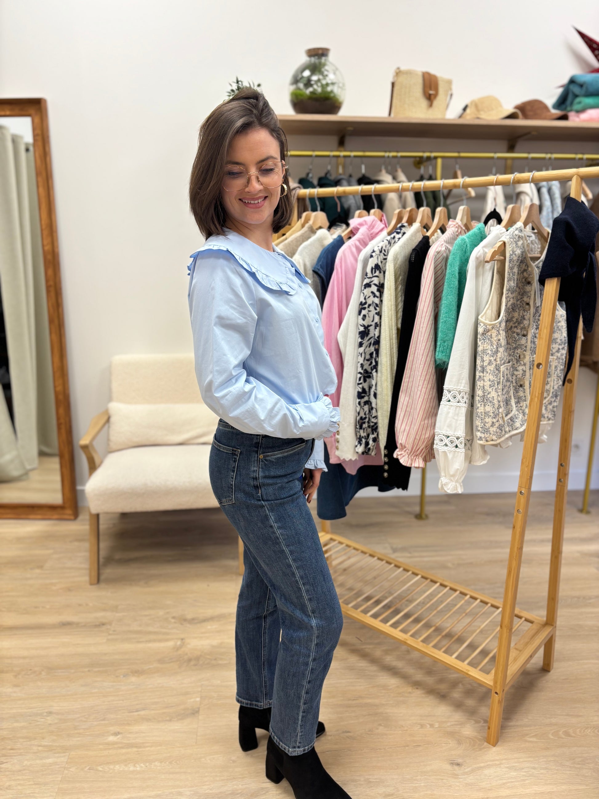 Chemise Ariane bleue