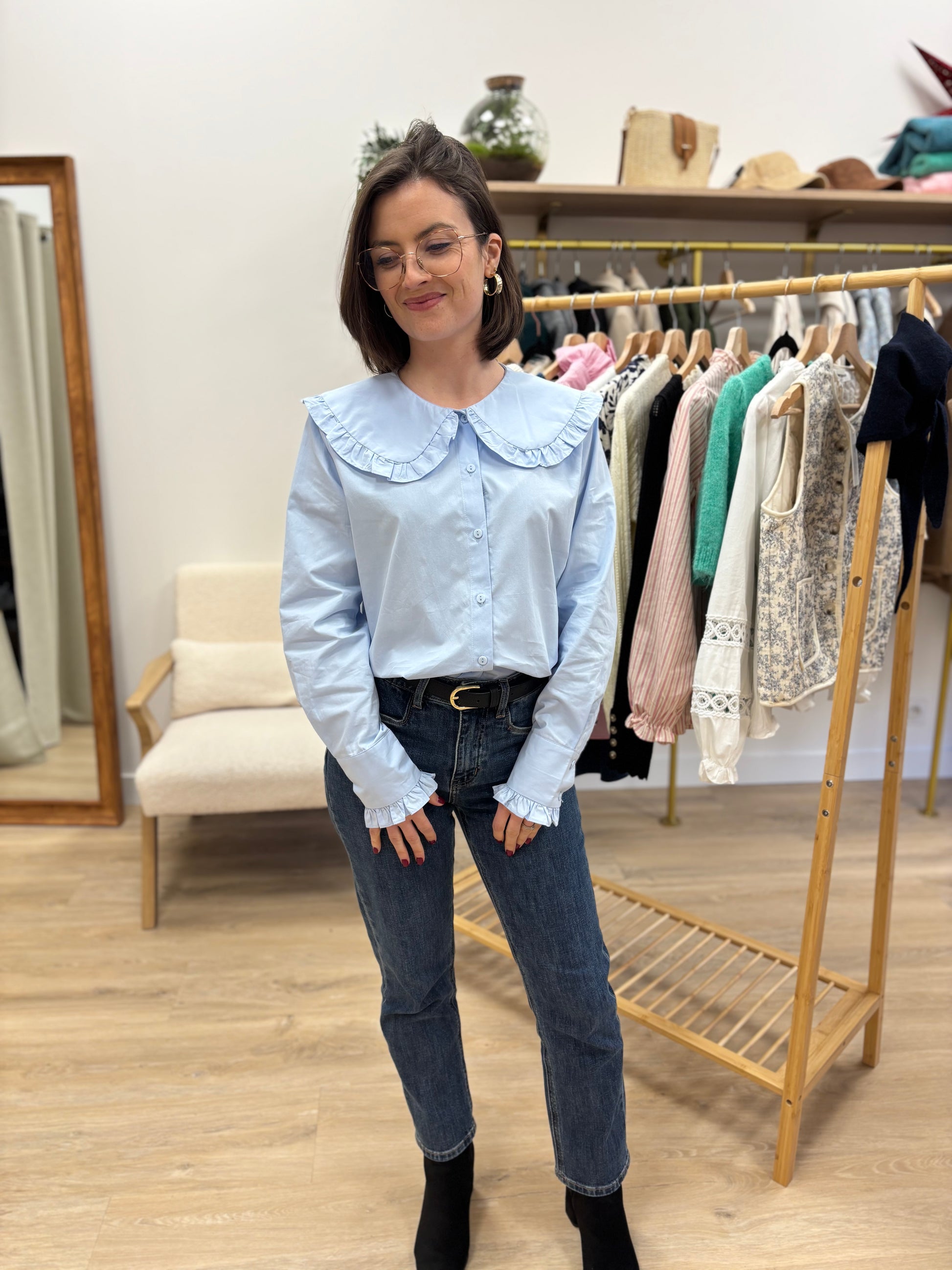 Chemise Ariane bleue