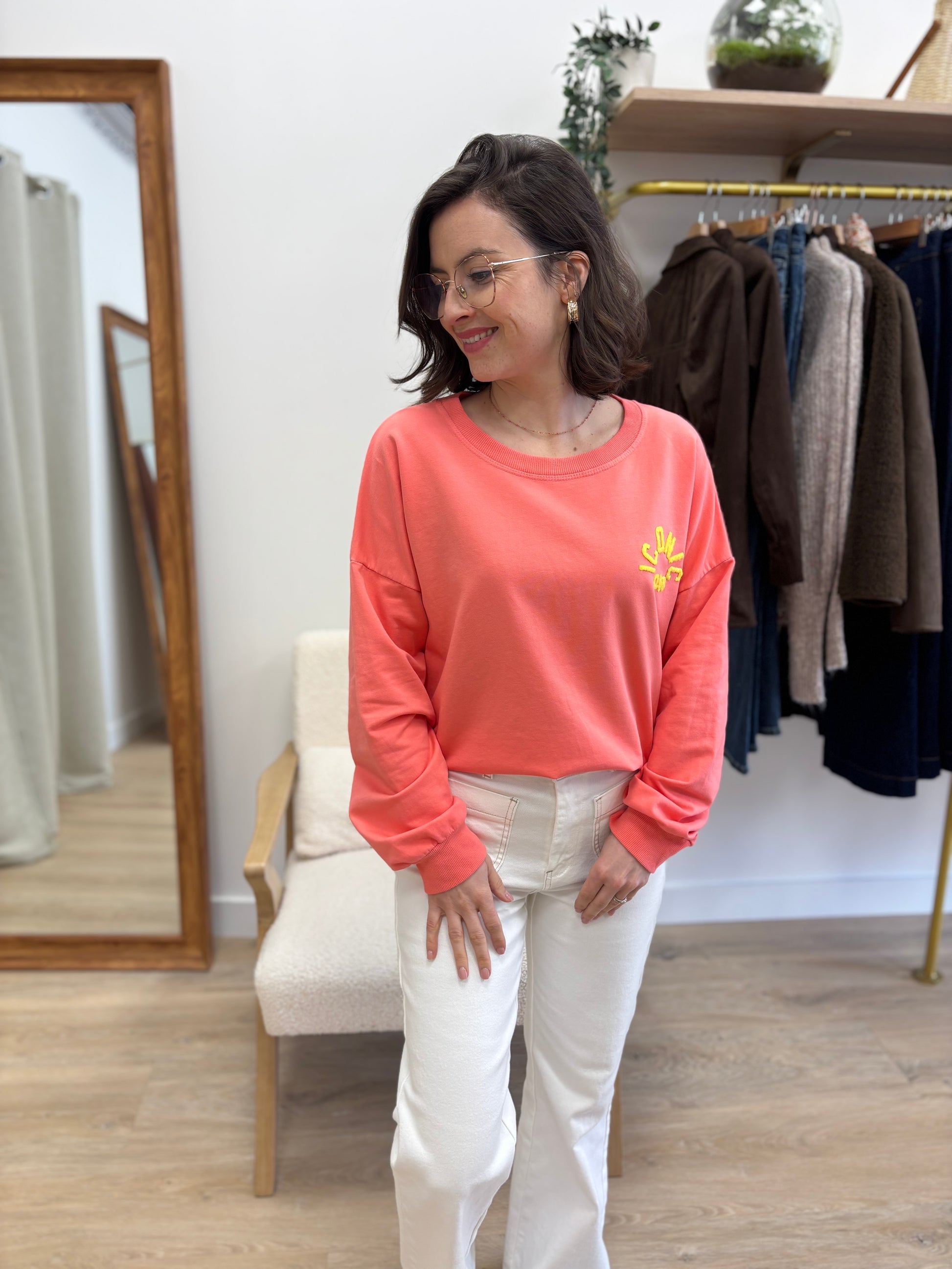 Sweat Iconic club corail