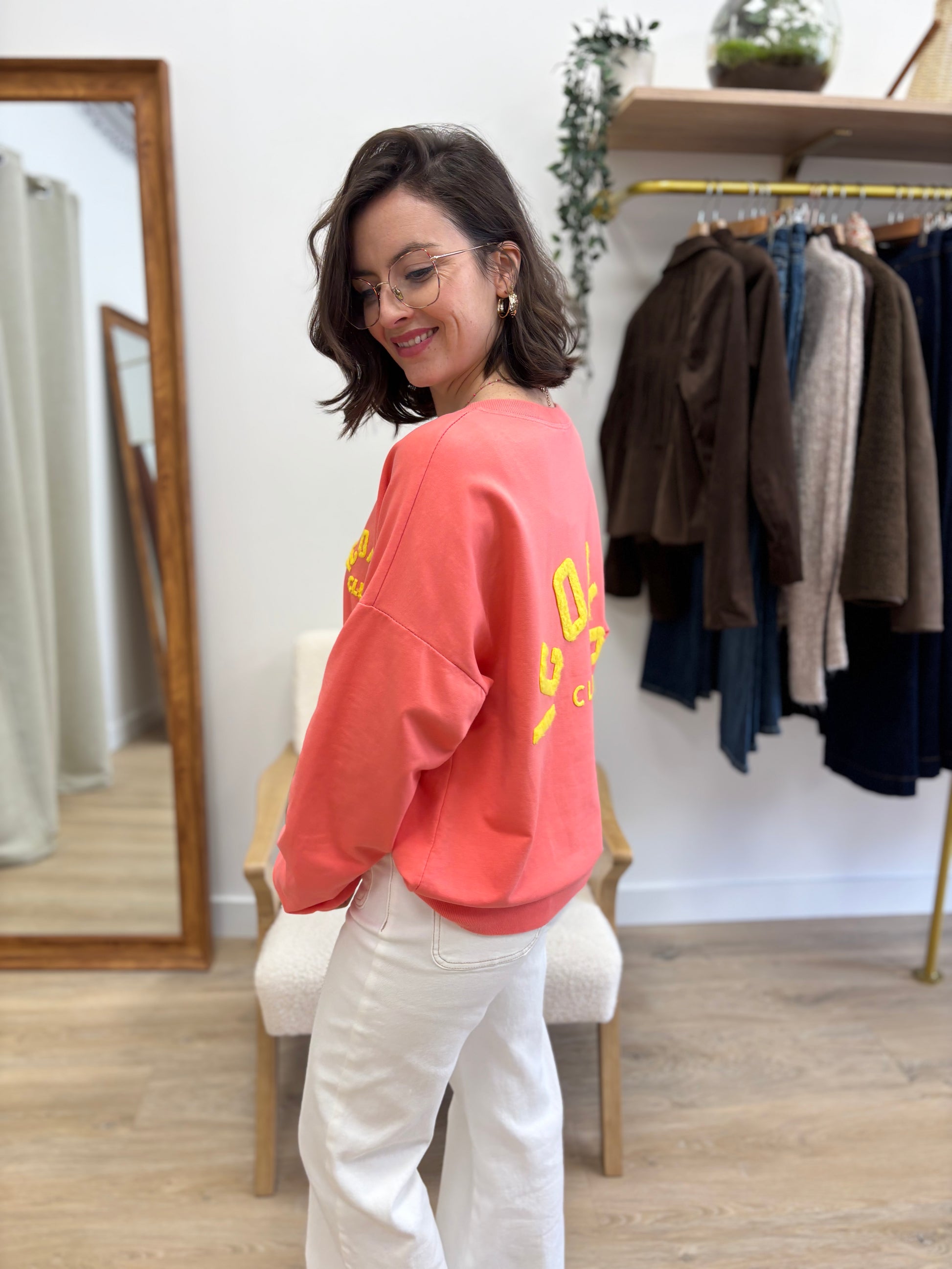 Sweat Iconic club corail