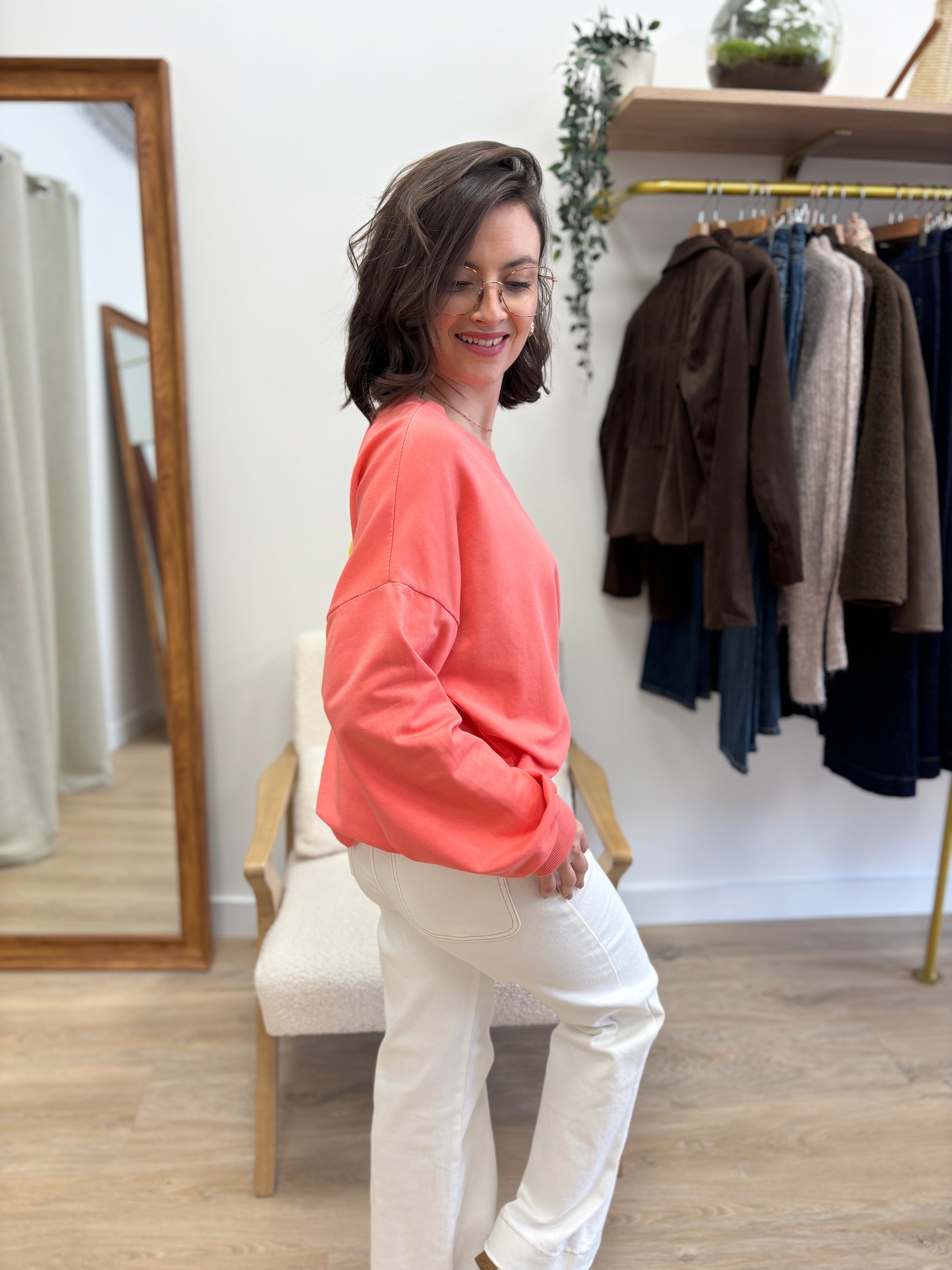 Sweat Iconic club corail