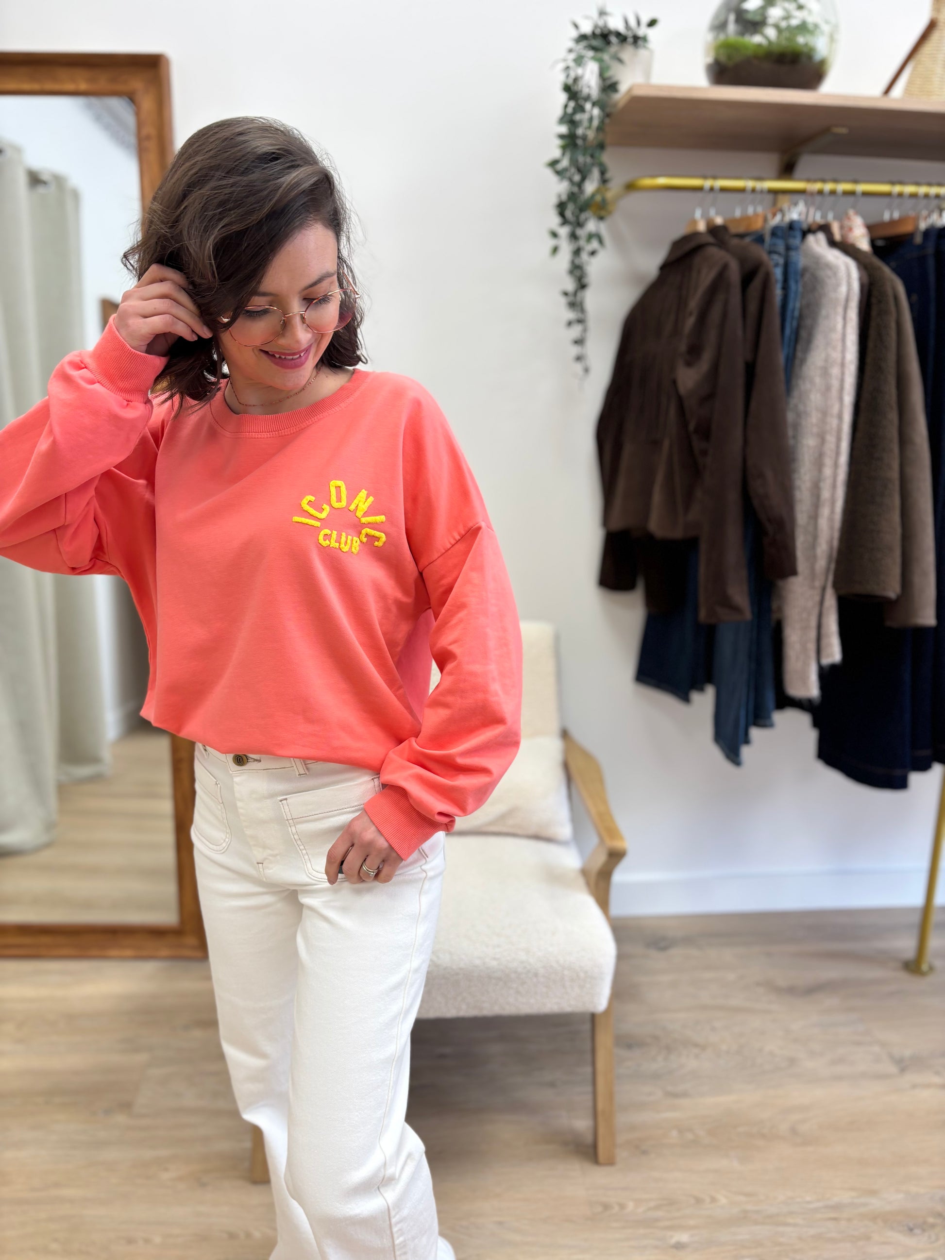 Sweat Iconic club corail