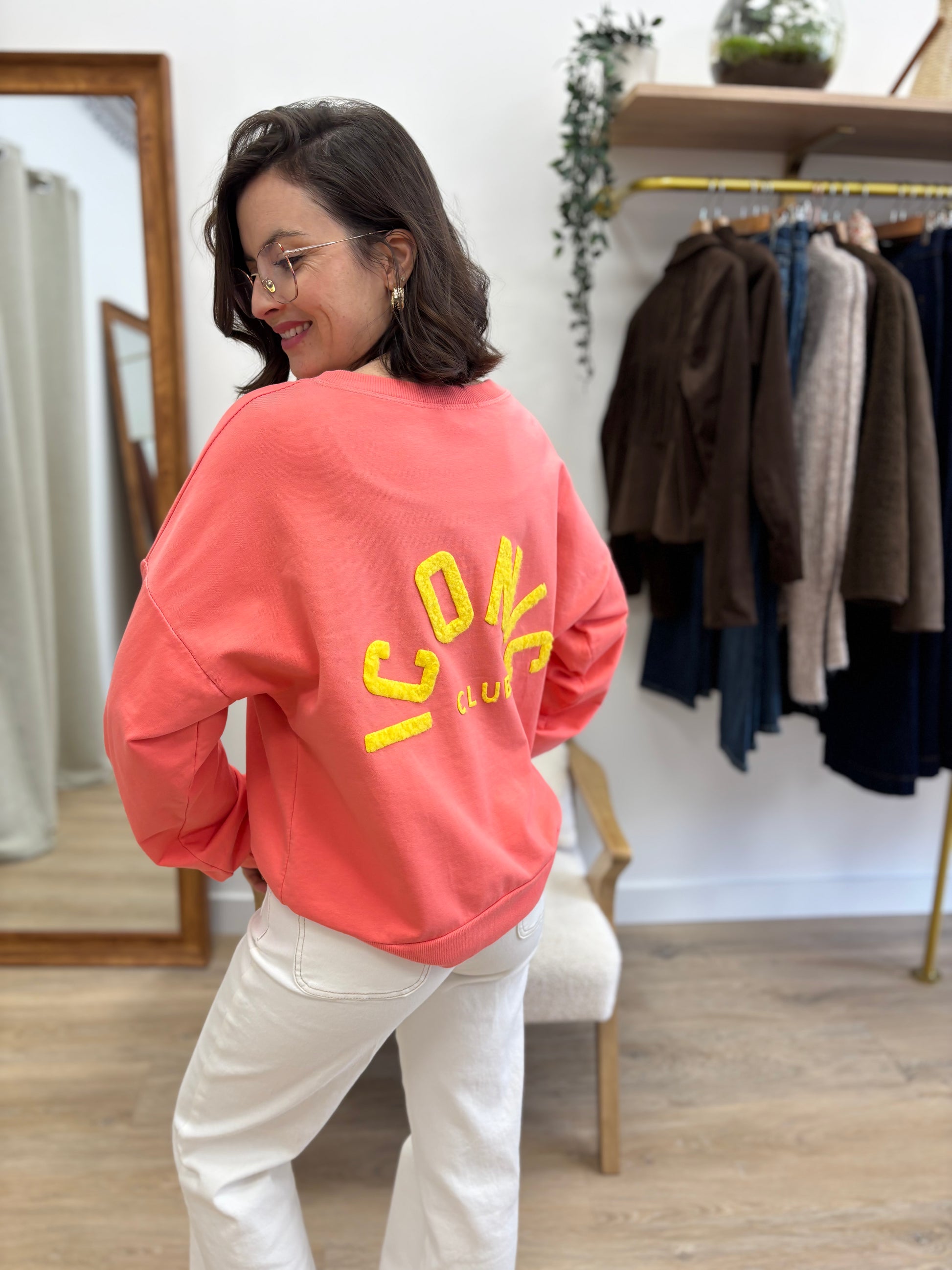 Sweat Iconic club corail