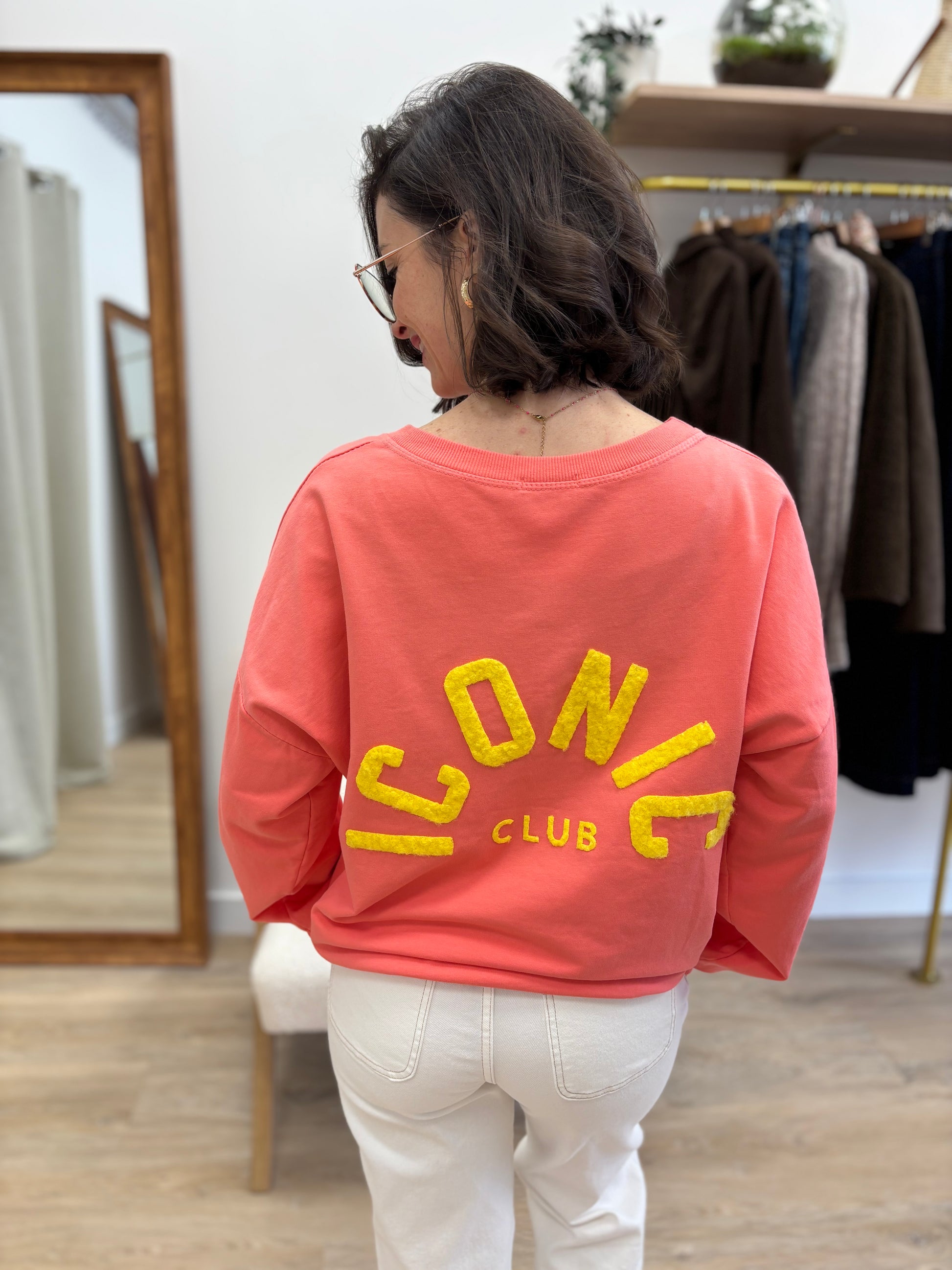 Sweat Iconic club corail