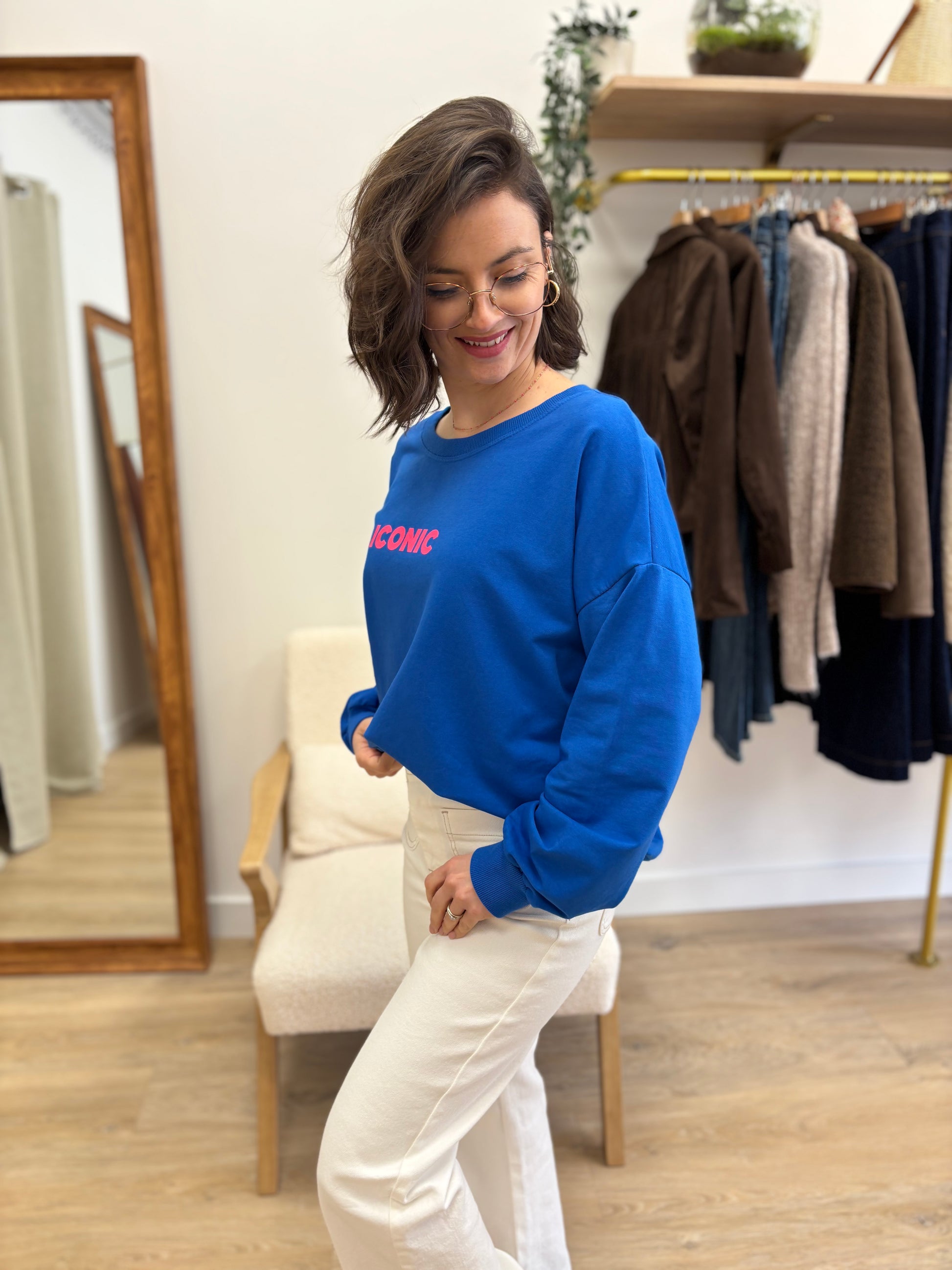 Sweat Iconic bleu