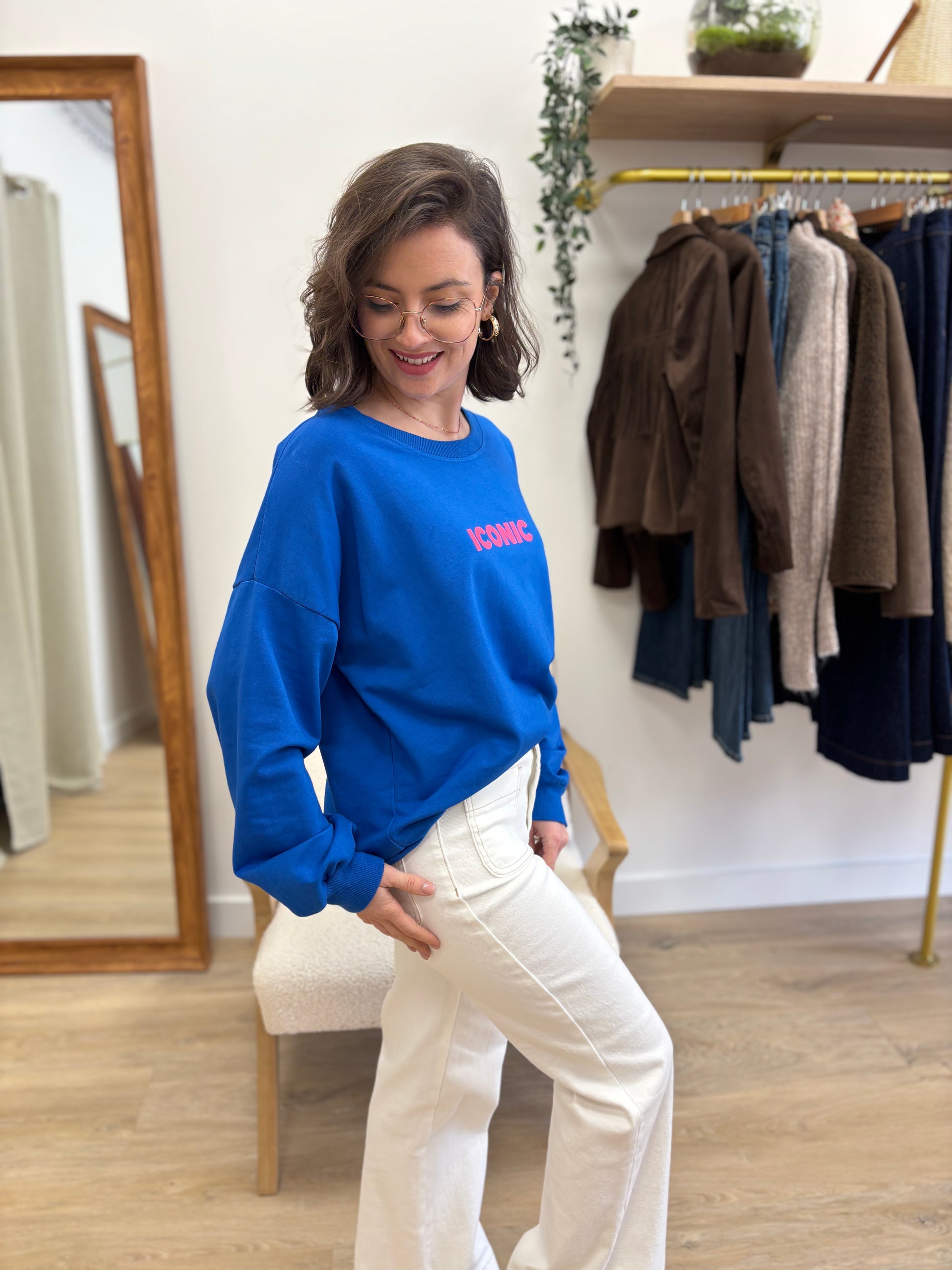 Sweat Iconic bleu