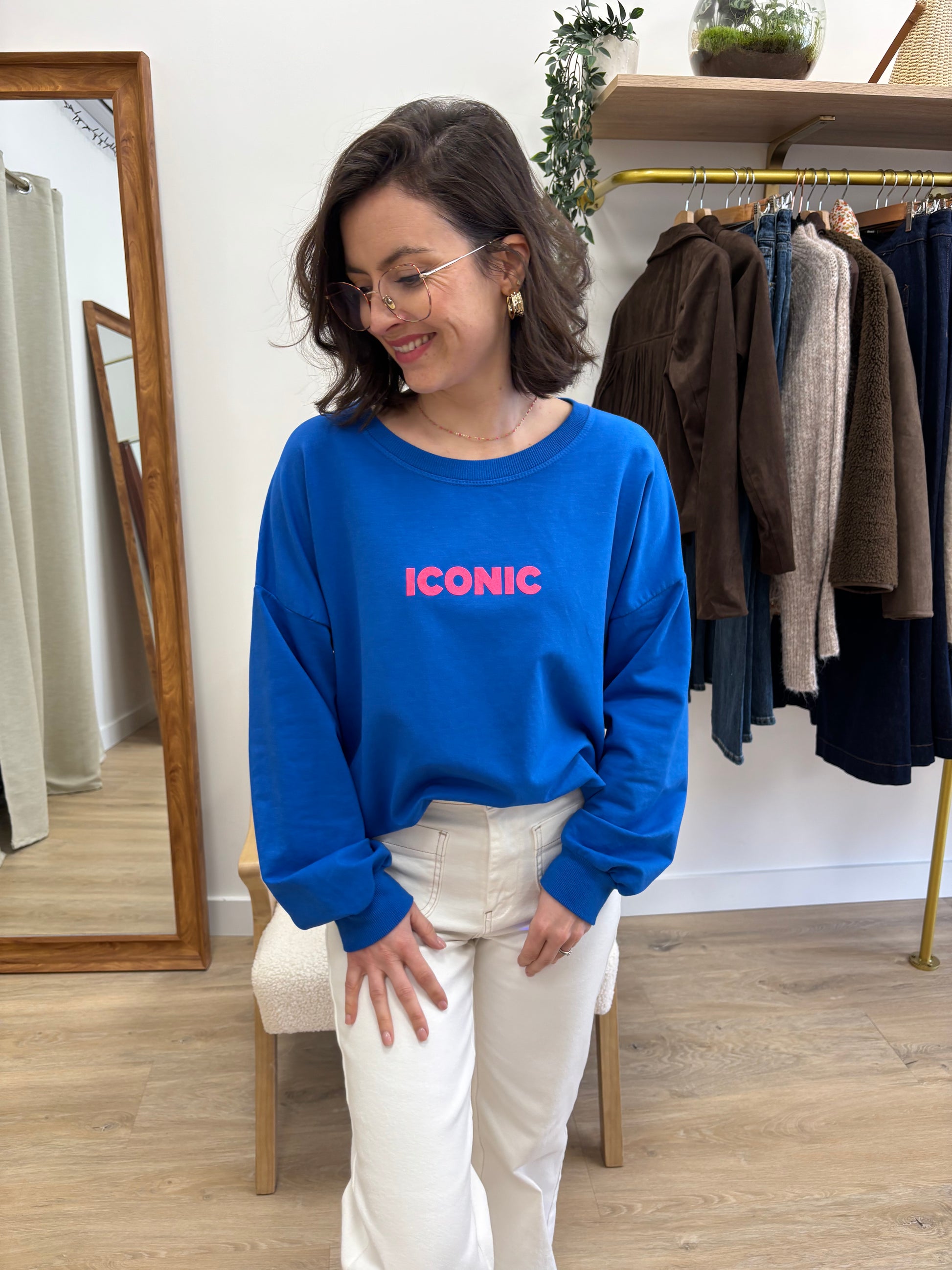 Sweat Iconic bleu