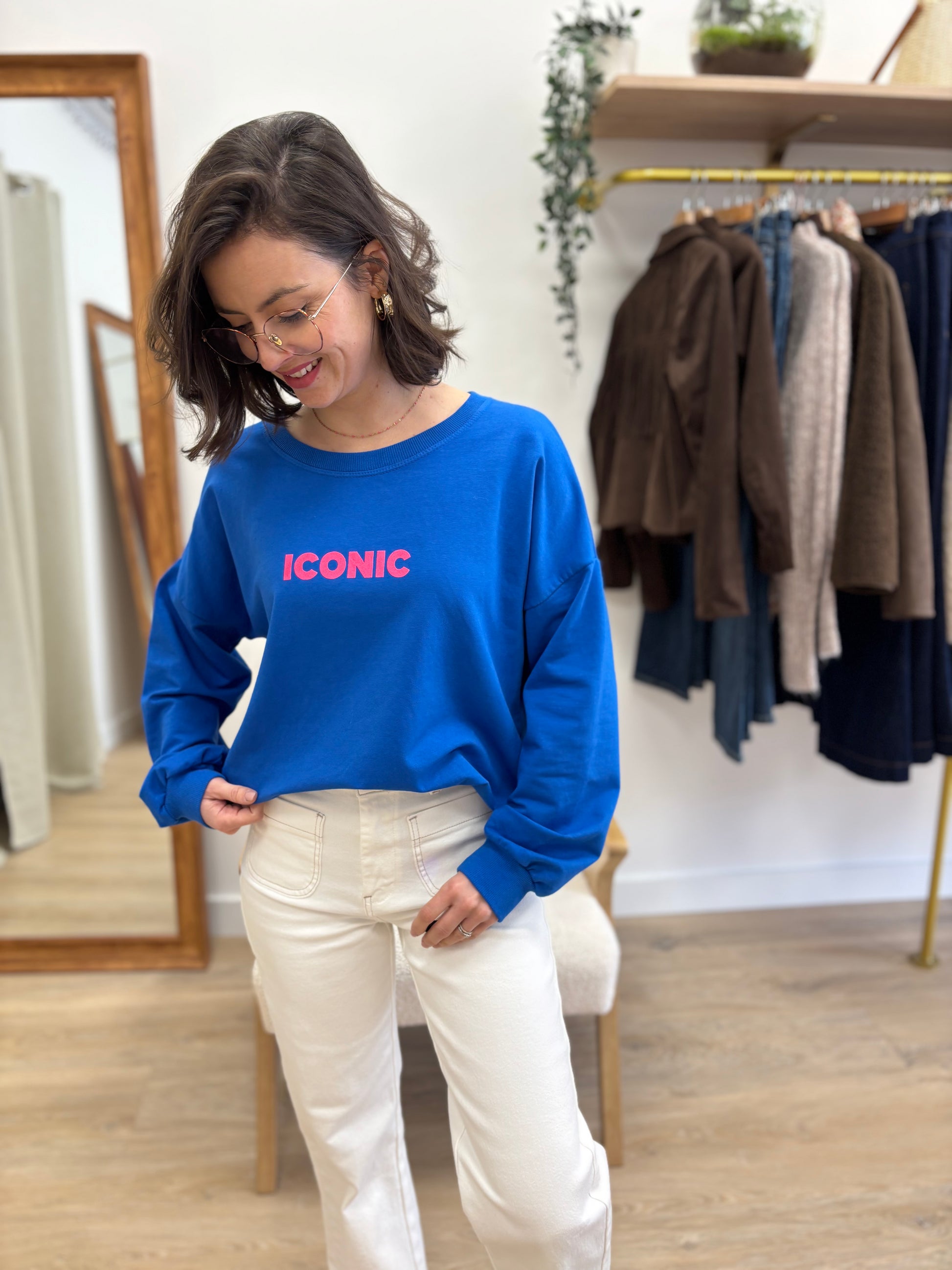 Sweat Iconic bleu