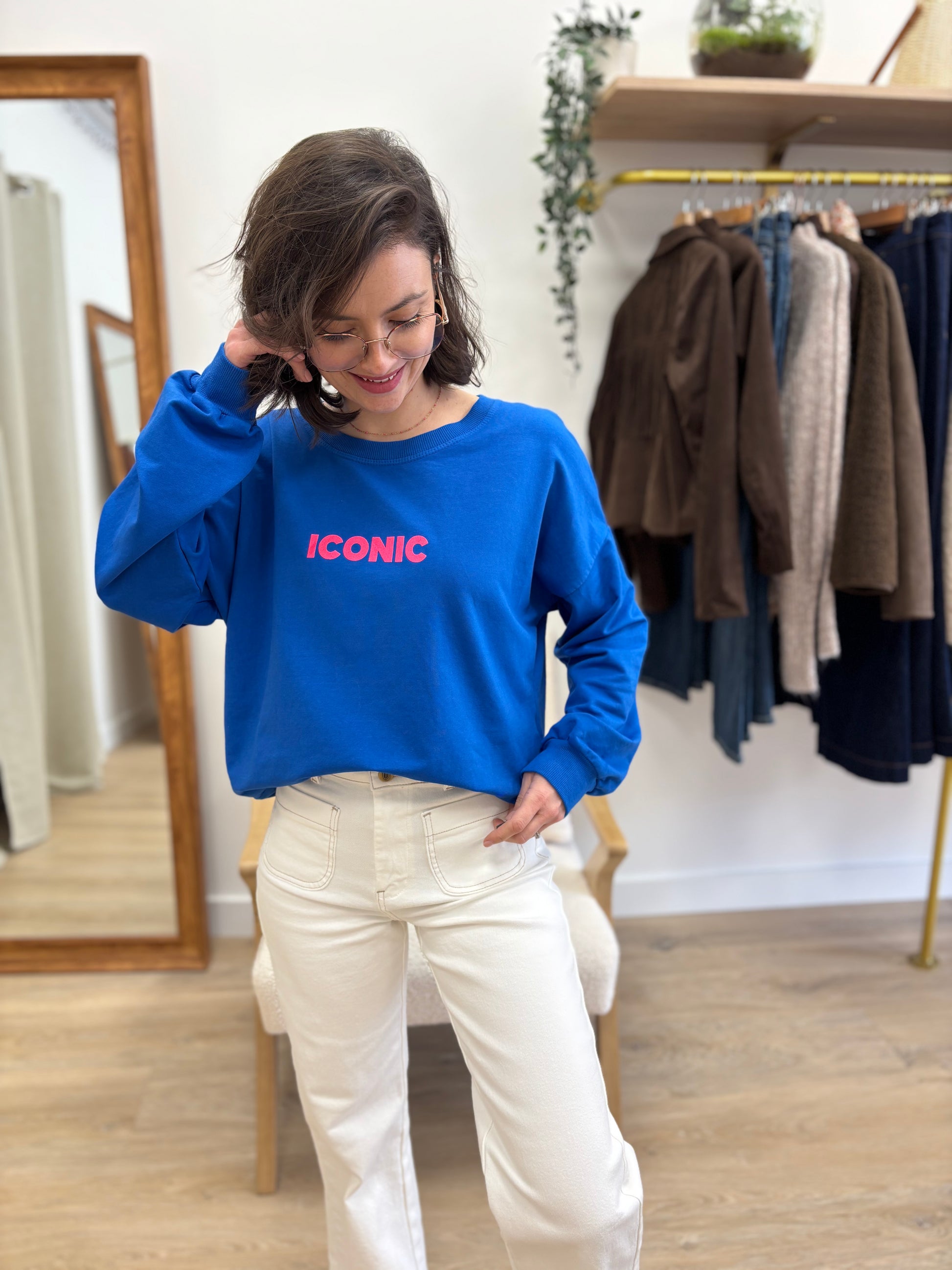 Sweat Iconic bleu