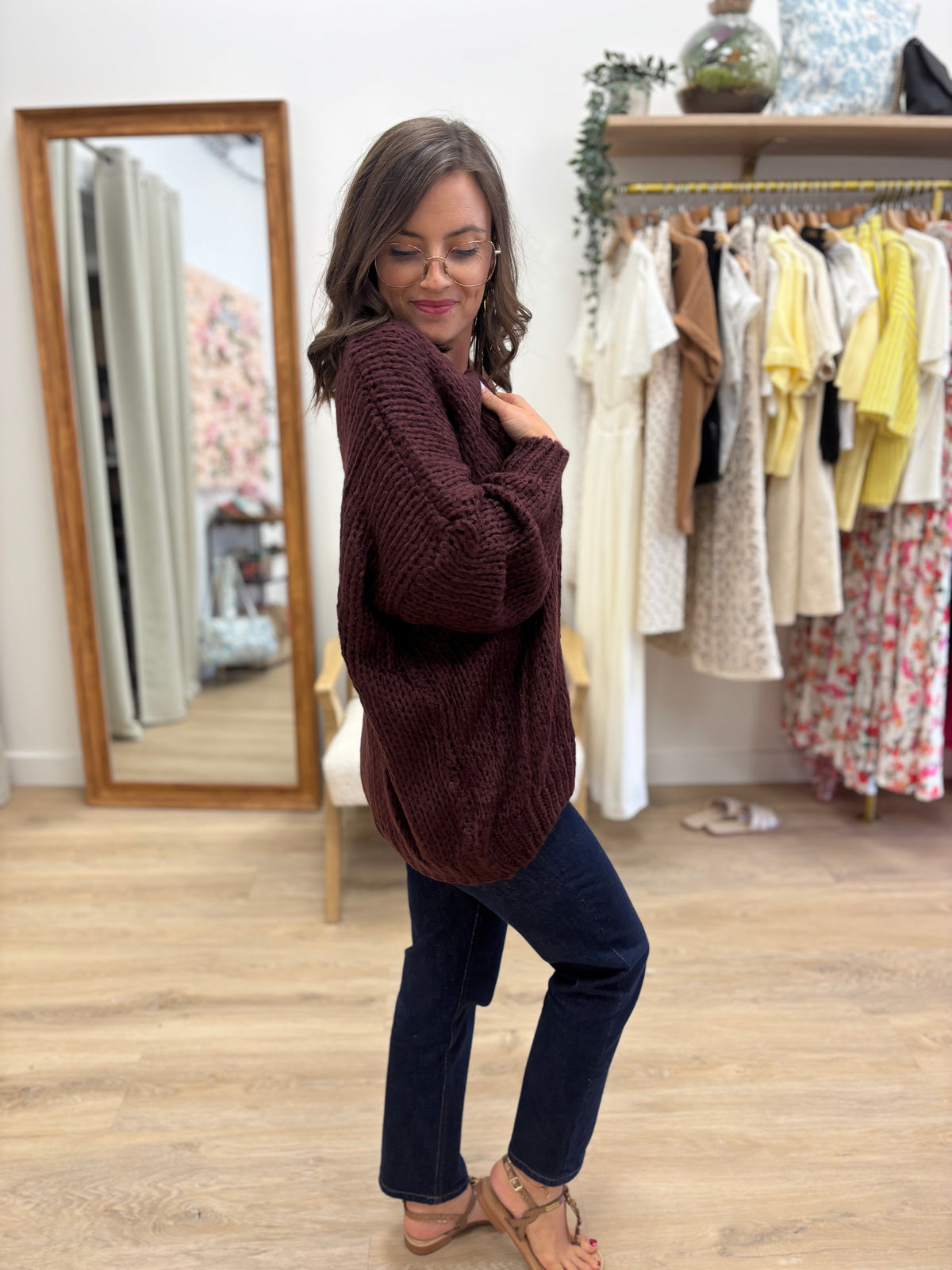 Gilet Laure Aubergine