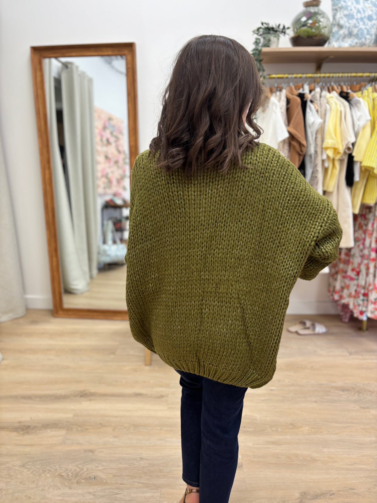 Gilet Laure vert olive
