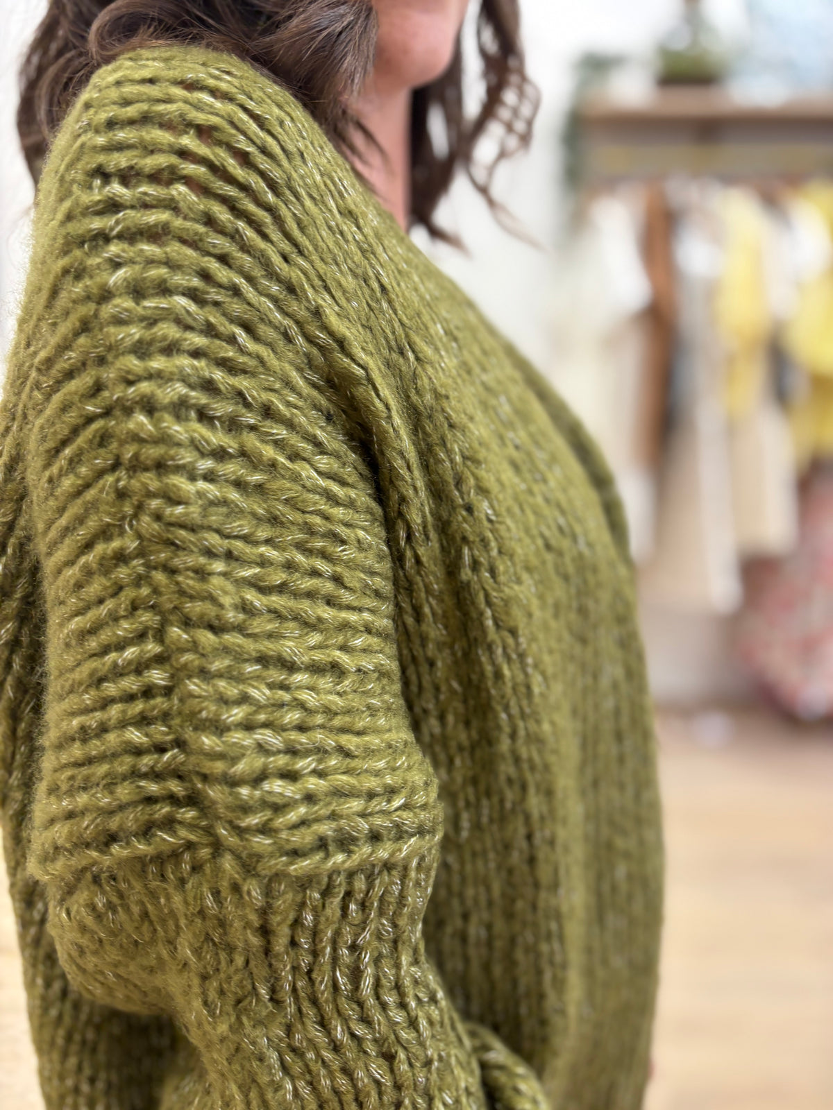 Gilet Laure vert olive