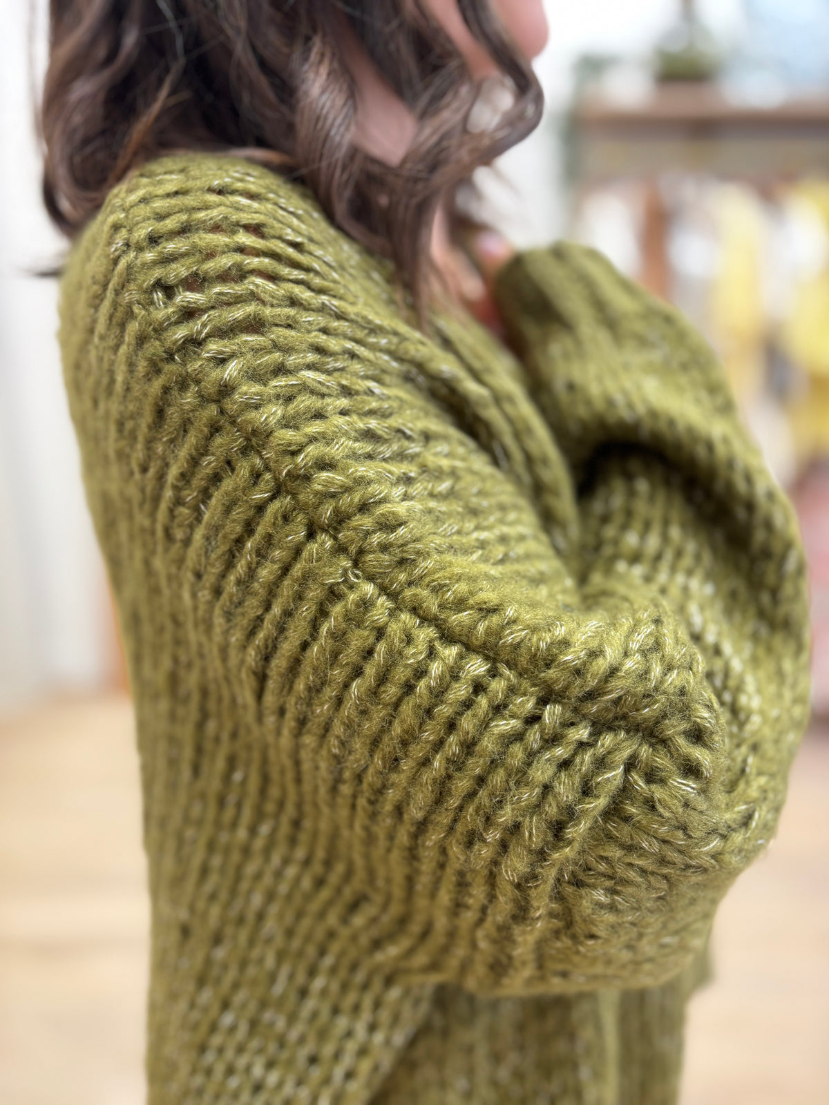 Gilet Laure vert olive