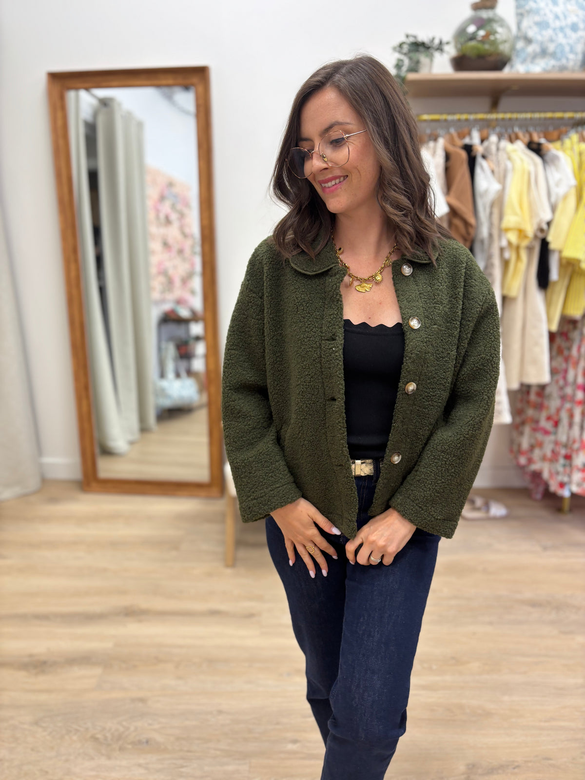 Manteau Elisa kaki