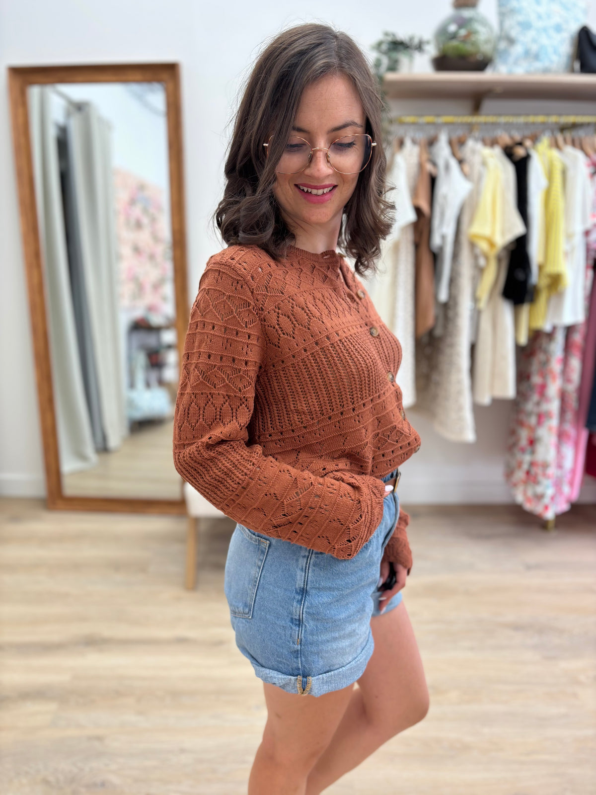Gilet Audrey terracotta