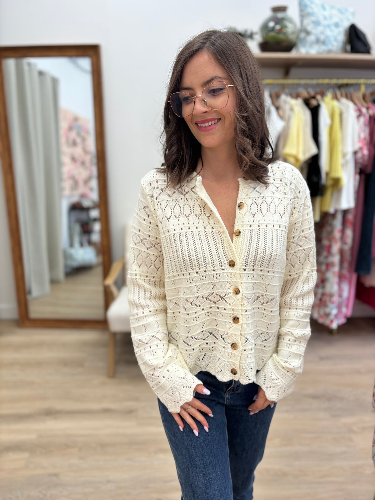 Gilet Audrey crème