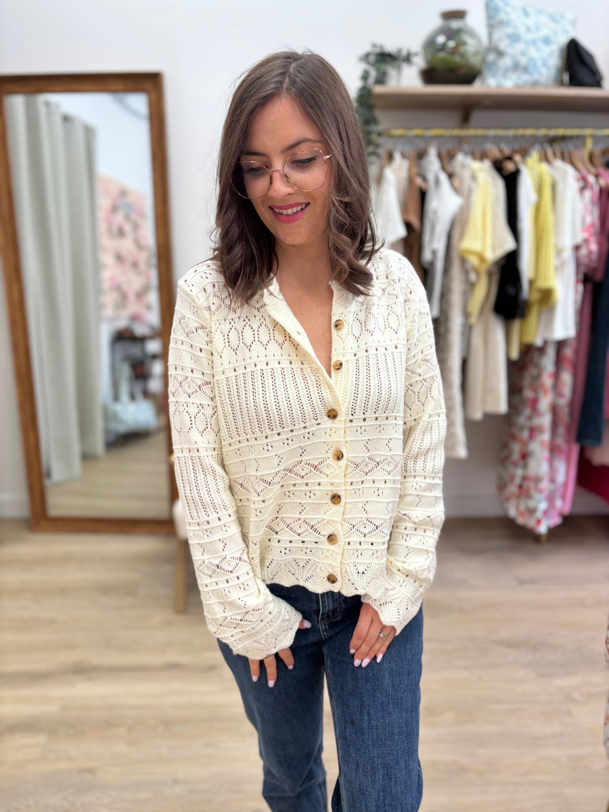 Gilet Audrey crème