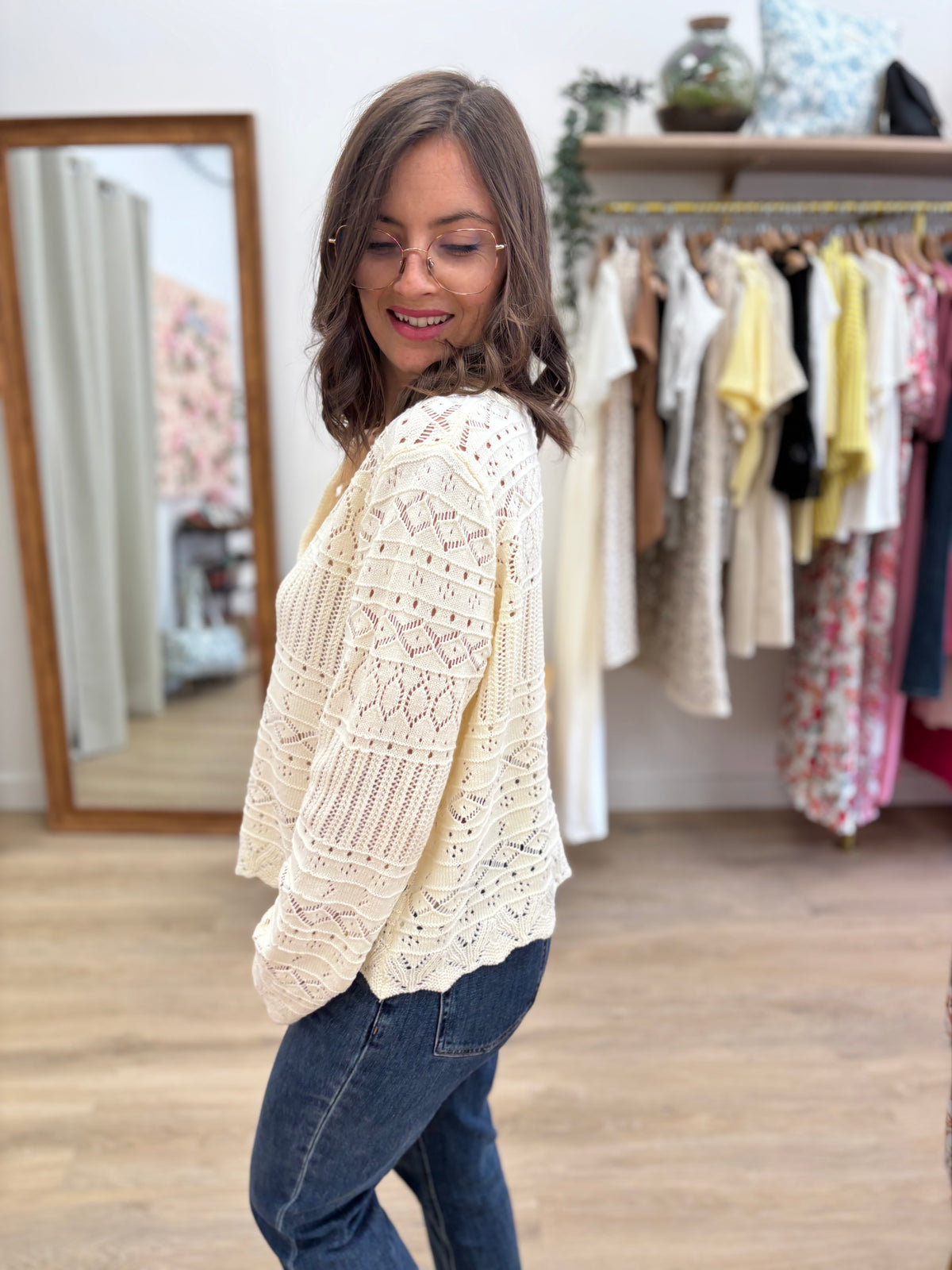 Gilet Audrey crème
