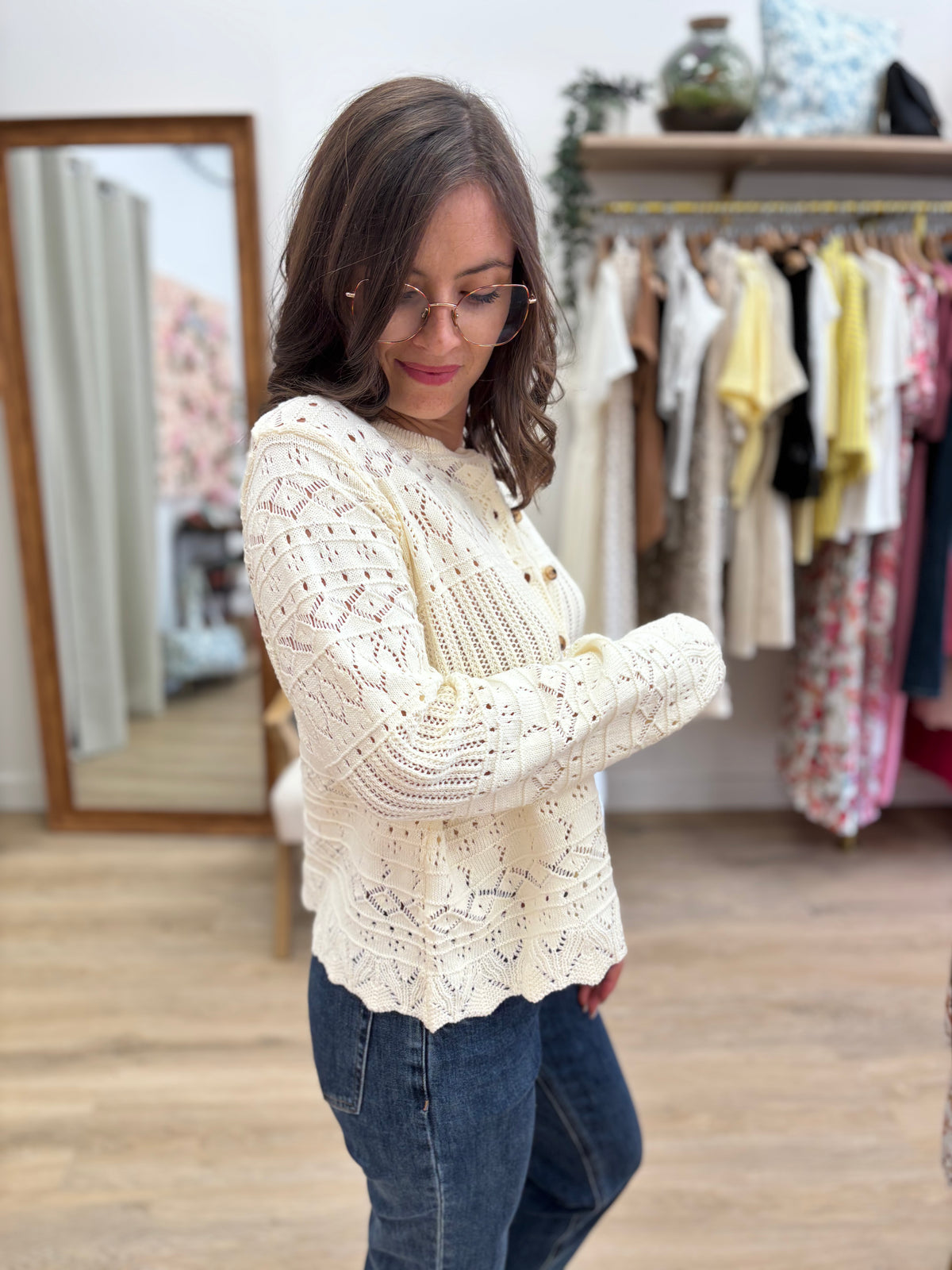 Gilet Audrey crème