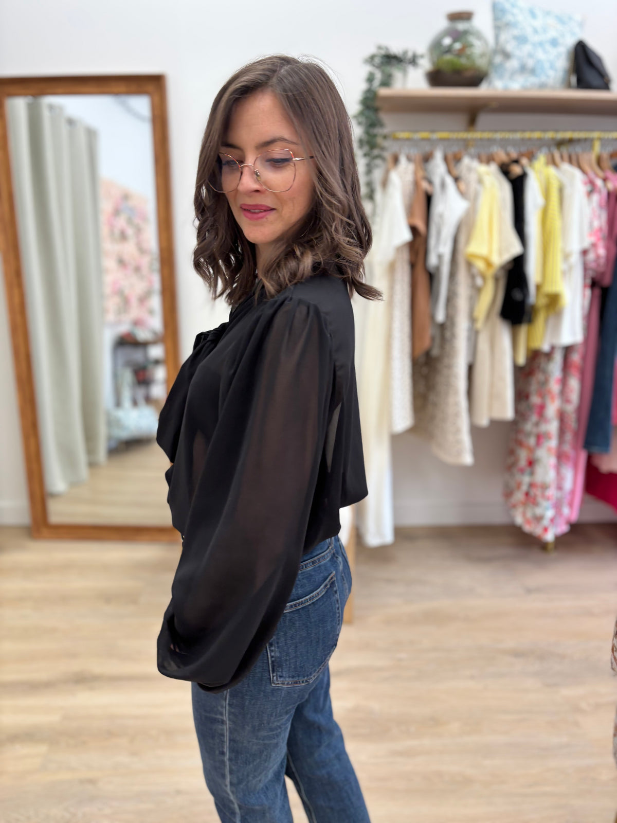 Blouse Azélie noire