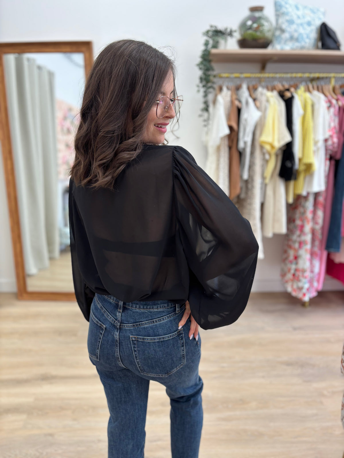 Blouse Azélie noire