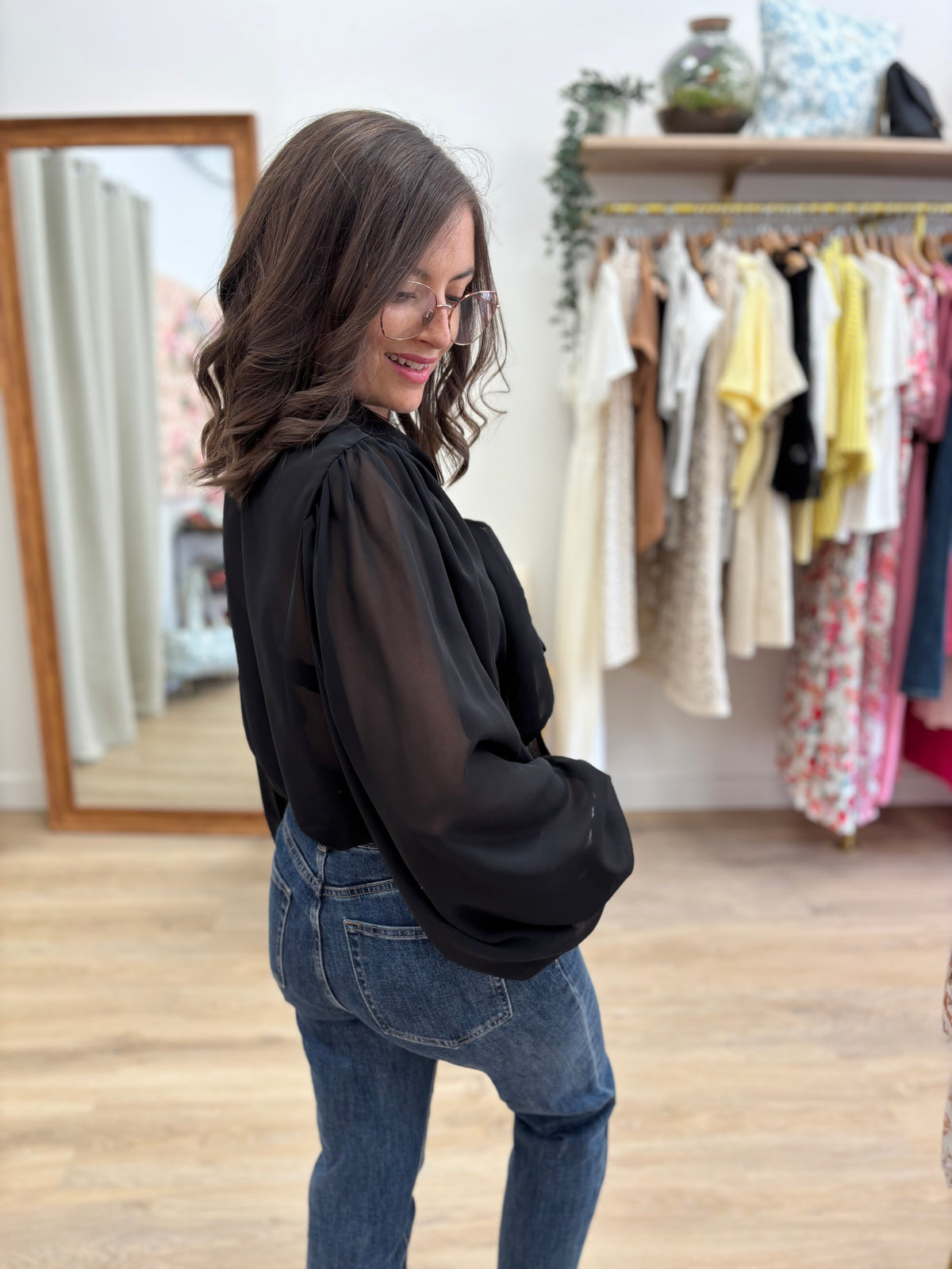 Blouse Azélie noire