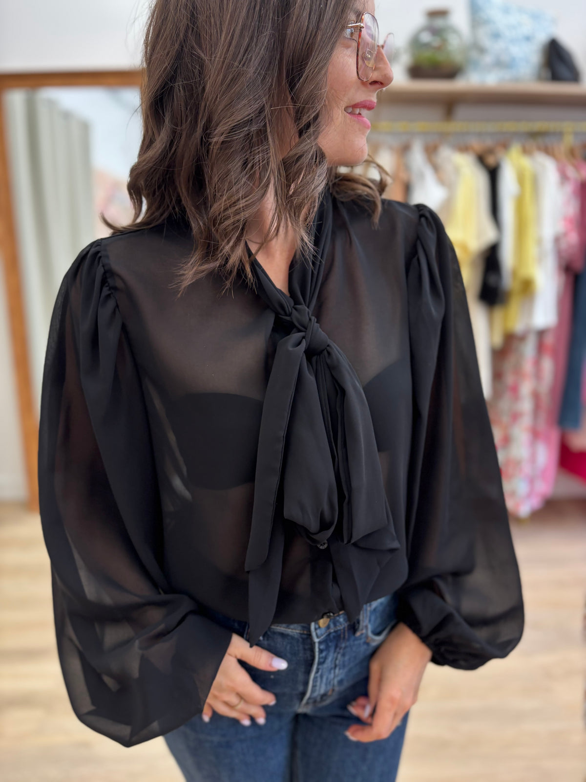 Blouse Azélie noire
