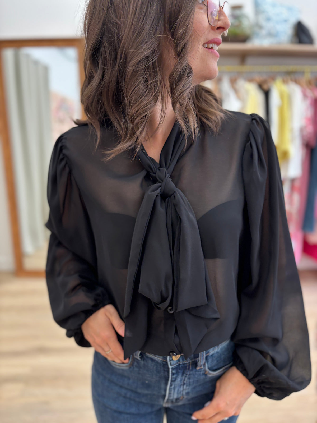 Blouse Azélie noire
