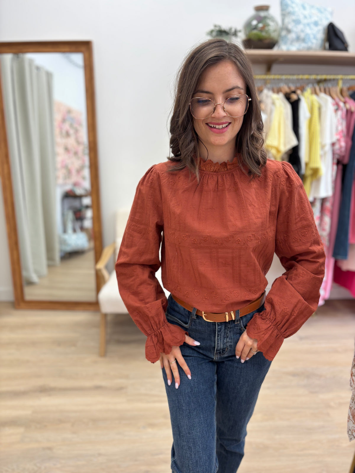 Blouse Mona brun