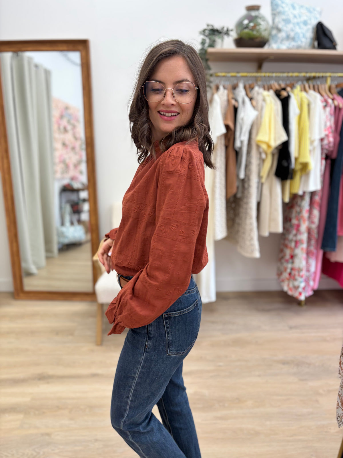 Blouse Mona brun