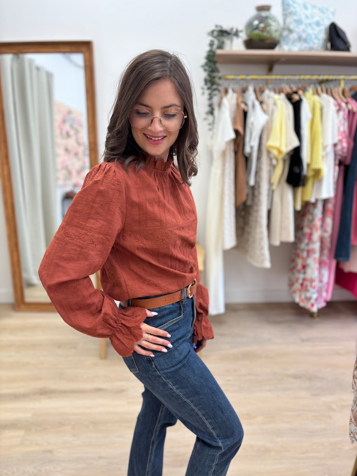 Blouse Mona brun