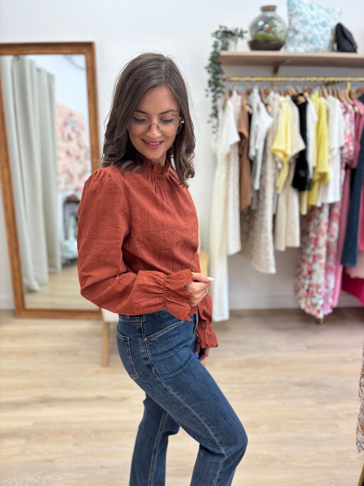Blouse Mona brun