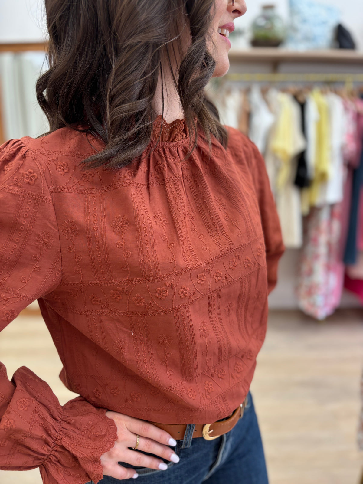 Blouse Mona brun