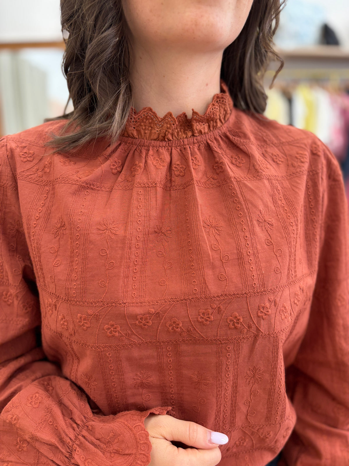 Blouse Mona brun
