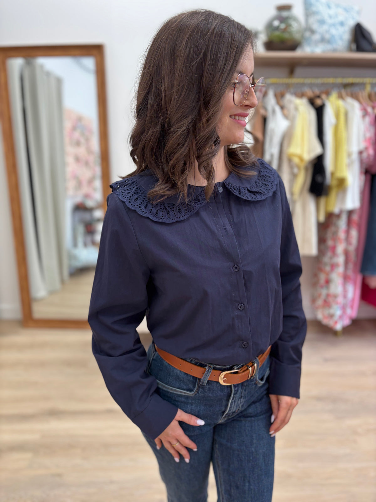 Chemise Hélène bleu